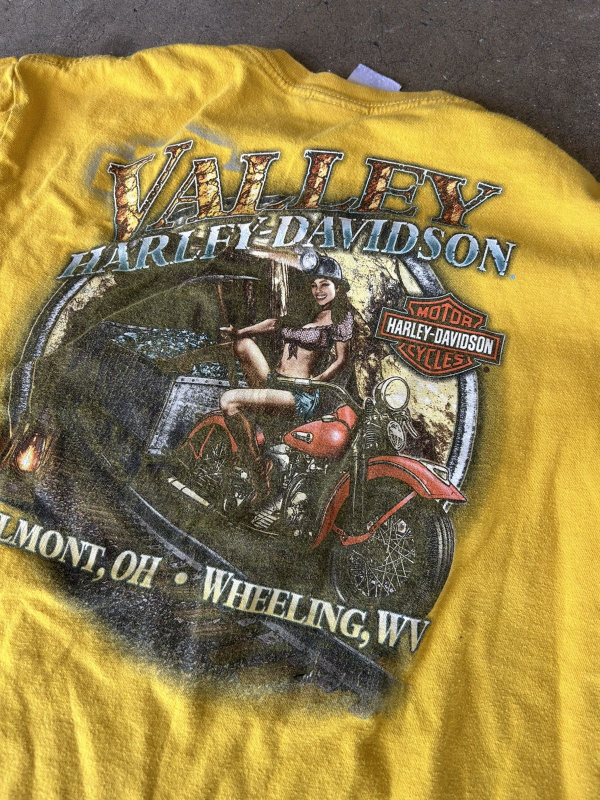 Harley Davidson harley davidson belmont ohio yellow miner tee Size US M / EU 48-50 / 2 - 3 Thumbnail
