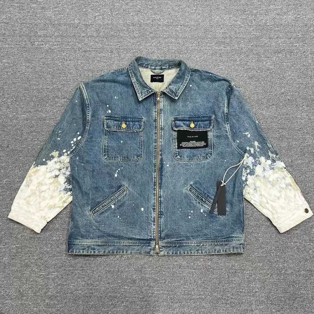 Fear of God fear of god painted denim jacket, xl. Size US XL / EU 56 / 4 - 1 Thumbnail