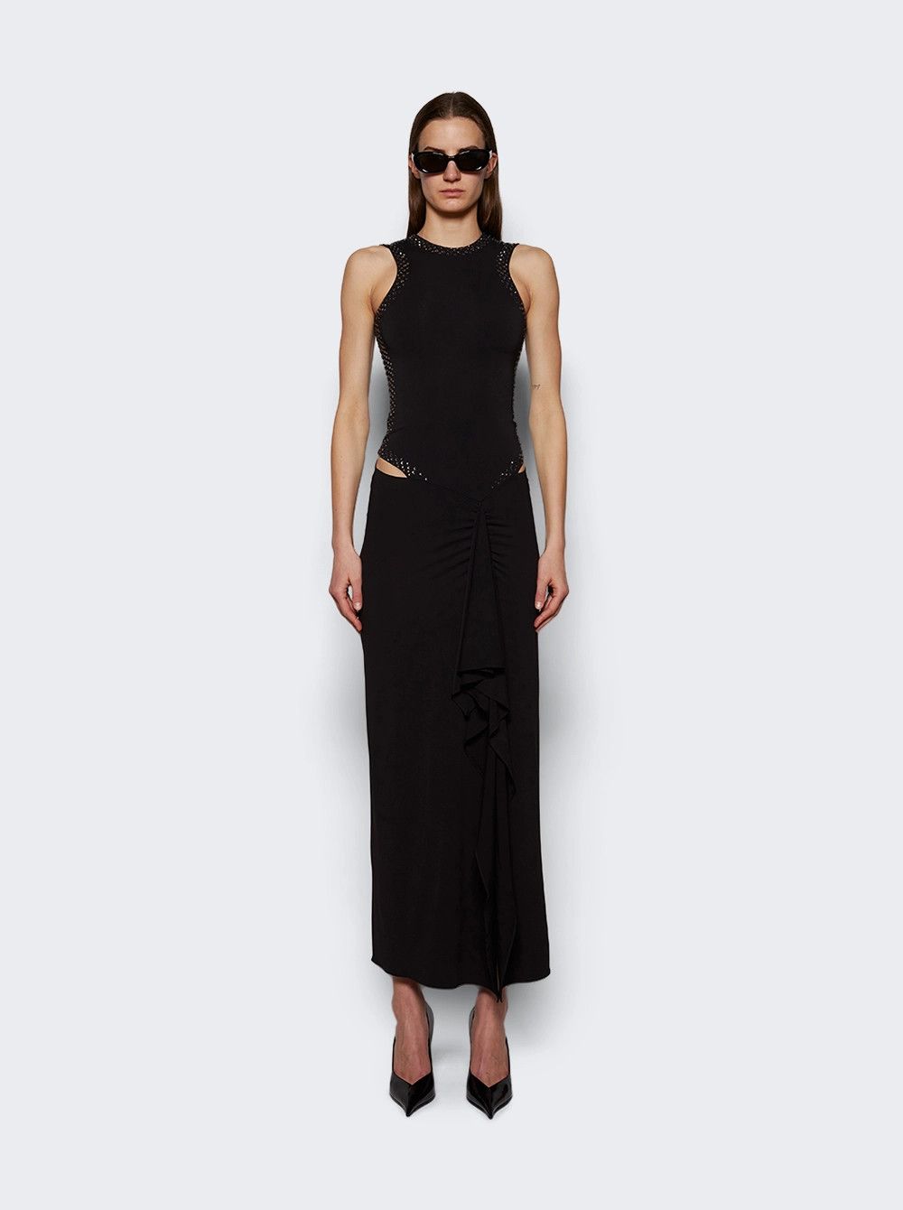 The Attico o1mle0526 Midi Dress in Black Size S / US 4 / IT 40 - 3 Thumbnail