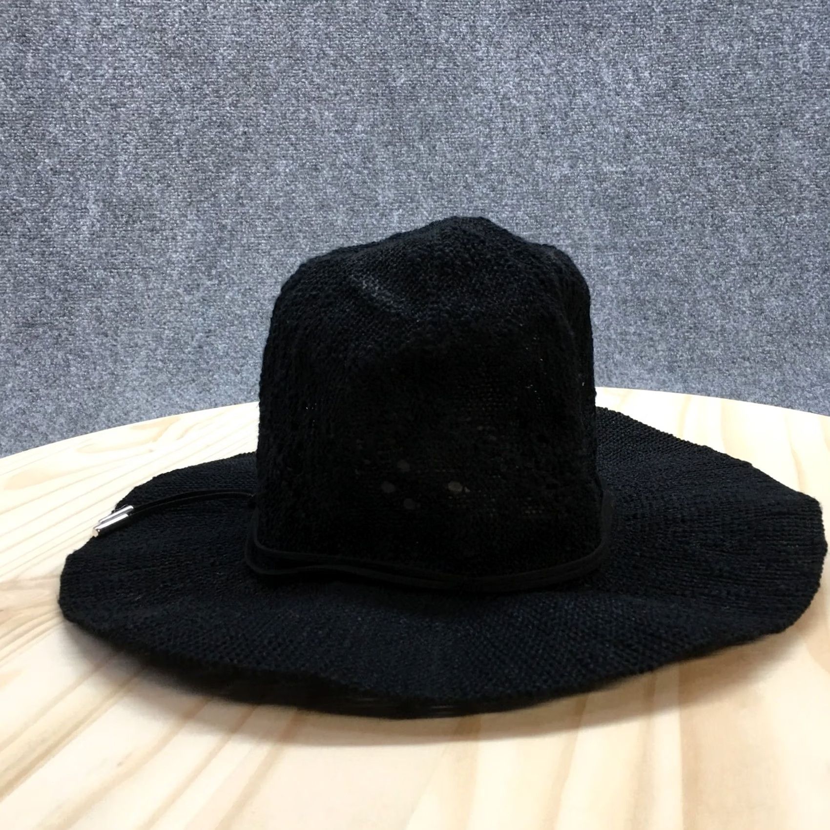 Vince Camuto Vince Camuto Panama Hat Womens Black One Size Adjustable Polyester Panama Hat Ladies Black One Size Size ONE SIZE - 6 Thumbnail