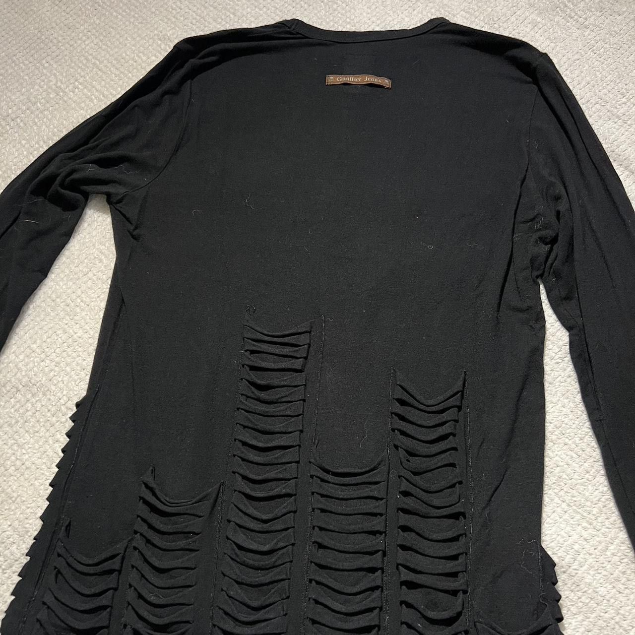 Jean Paul Gaultier GAULTIER JEANS Distressed Gothic Long Sleeve Top Size S / US 4 / IT 40 - 4 Thumbnail