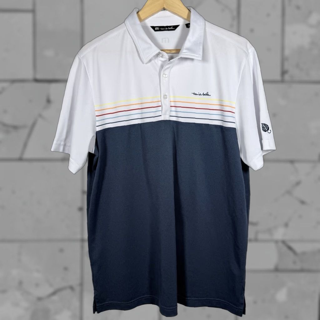 TravisMathew Travis Mathew Athletic Polo Shirt Mens Size L White Polo Shirt Mens L White Athletic Polo Travis Mathew Size US L / EU 52-54 / 3 - 1 Thumbnail