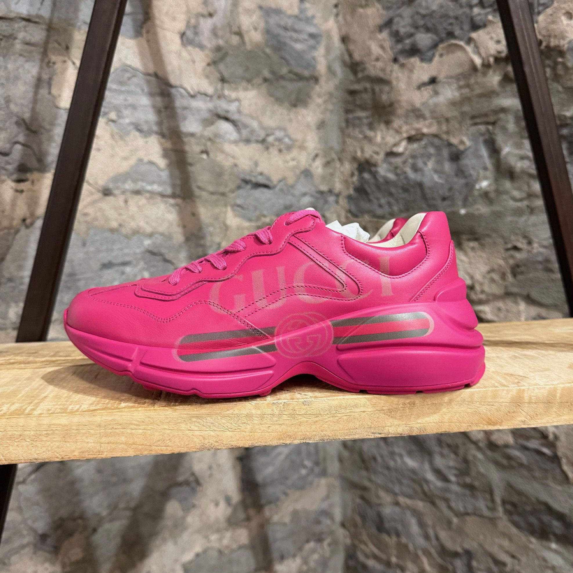 Gucci Gucci Box Pink Logo Rhyton Chunky Sneakers Size US 8 / IT 38 - 5 Thumbnail
