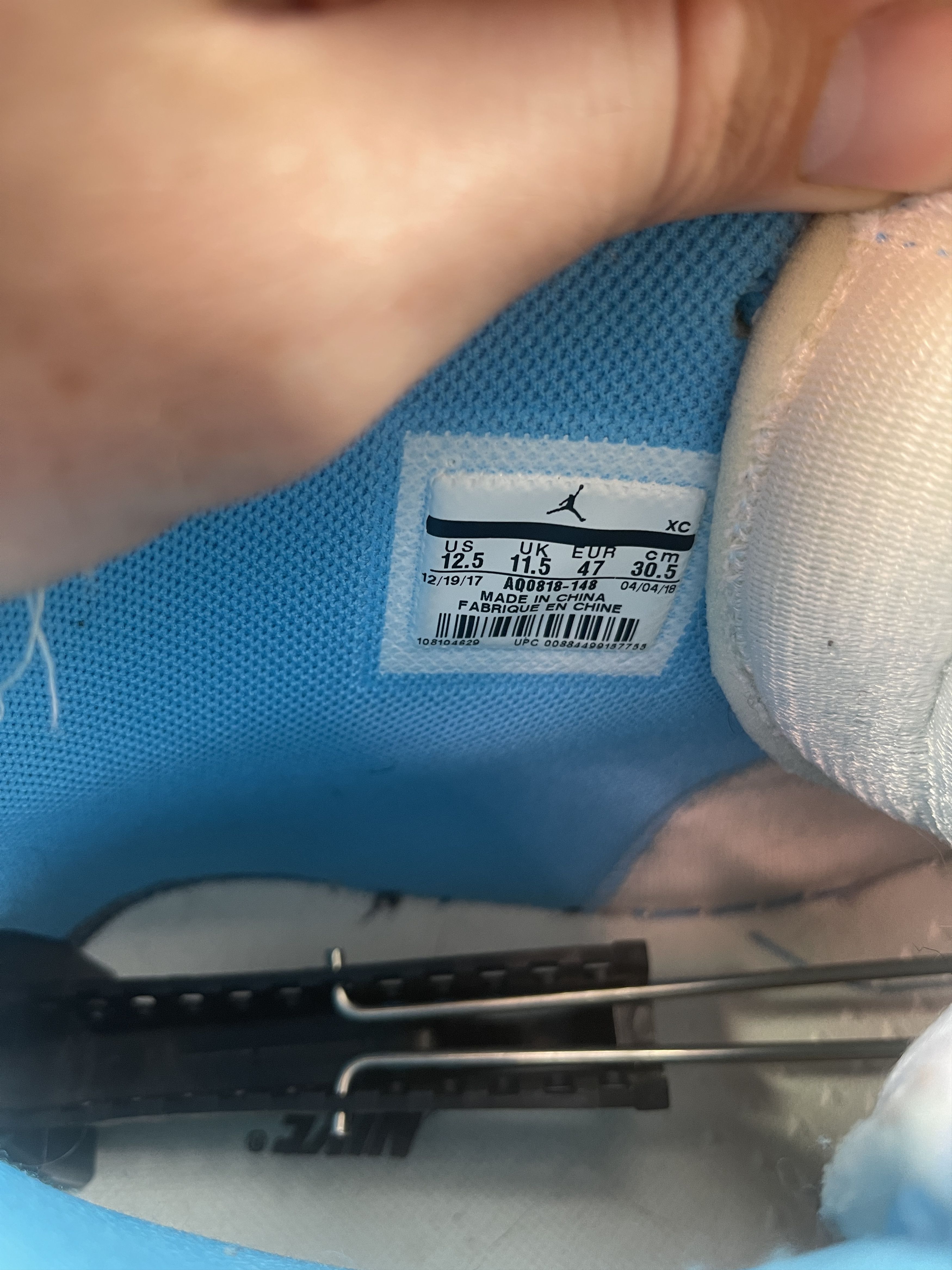 Jordan Brand × Off-White Jordan 1 Off White NRG UNC Size 12.5 Size US 12.5 / EU 45-46 - 11 Thumbnail