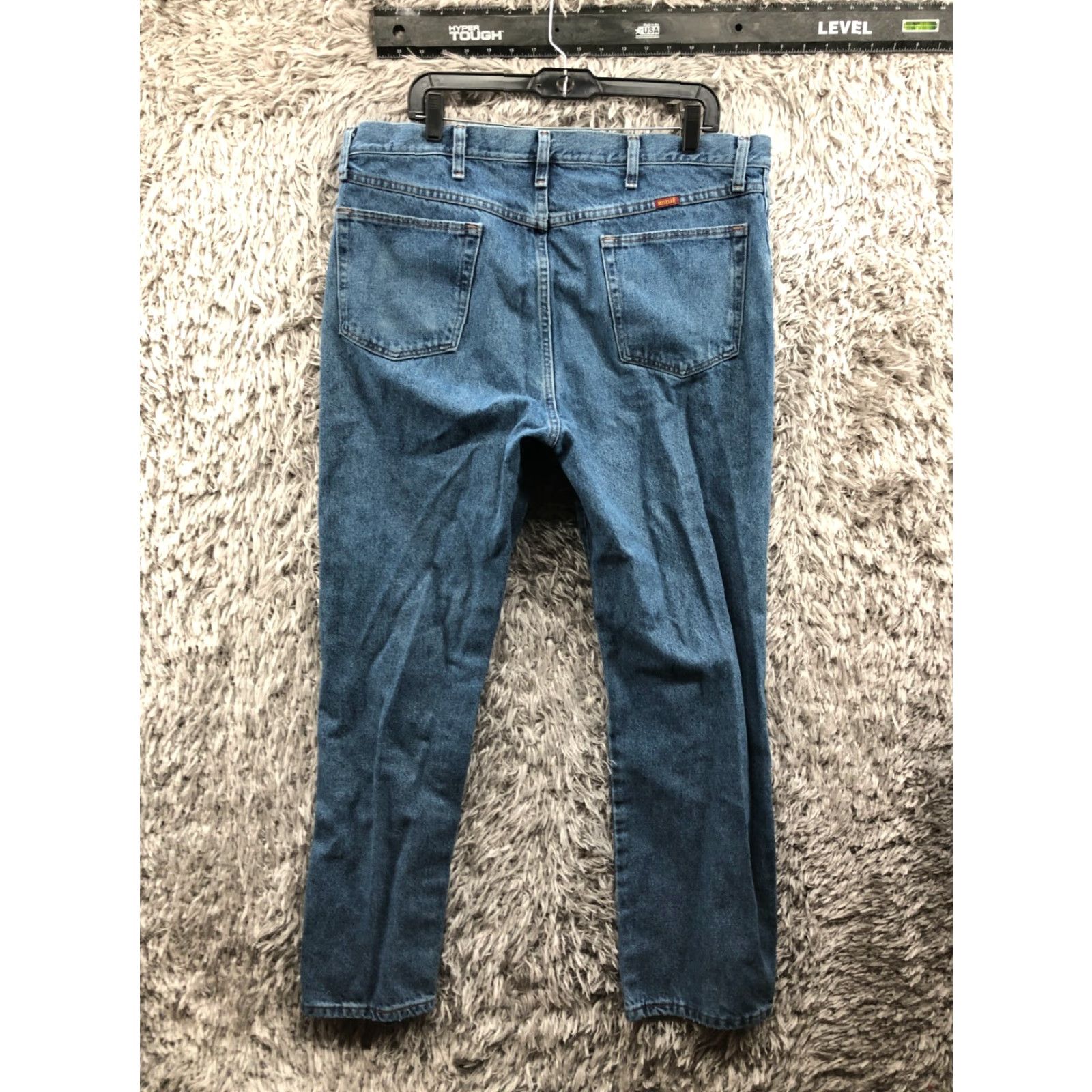 Vintage Rustler Jeans Main Point Brand Rustler Mens 38x32 Straight Mid Wash Blue Size US 38 / EU 54 - 5 Thumbnail