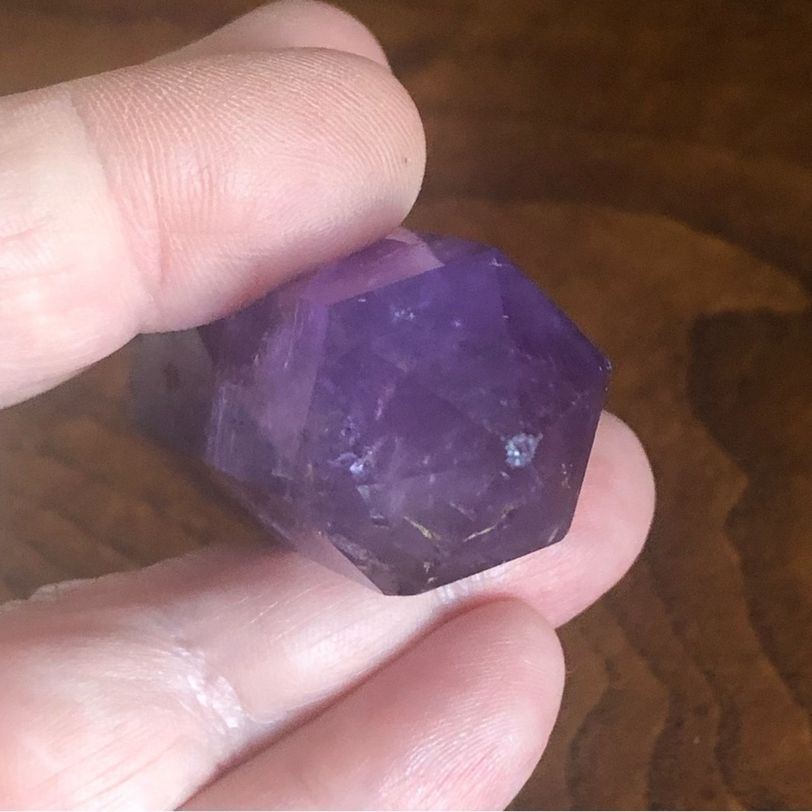 Handmade Faceted genuine amethyst paper weight healing stone Size ONE SIZE - 5 Thumbnail