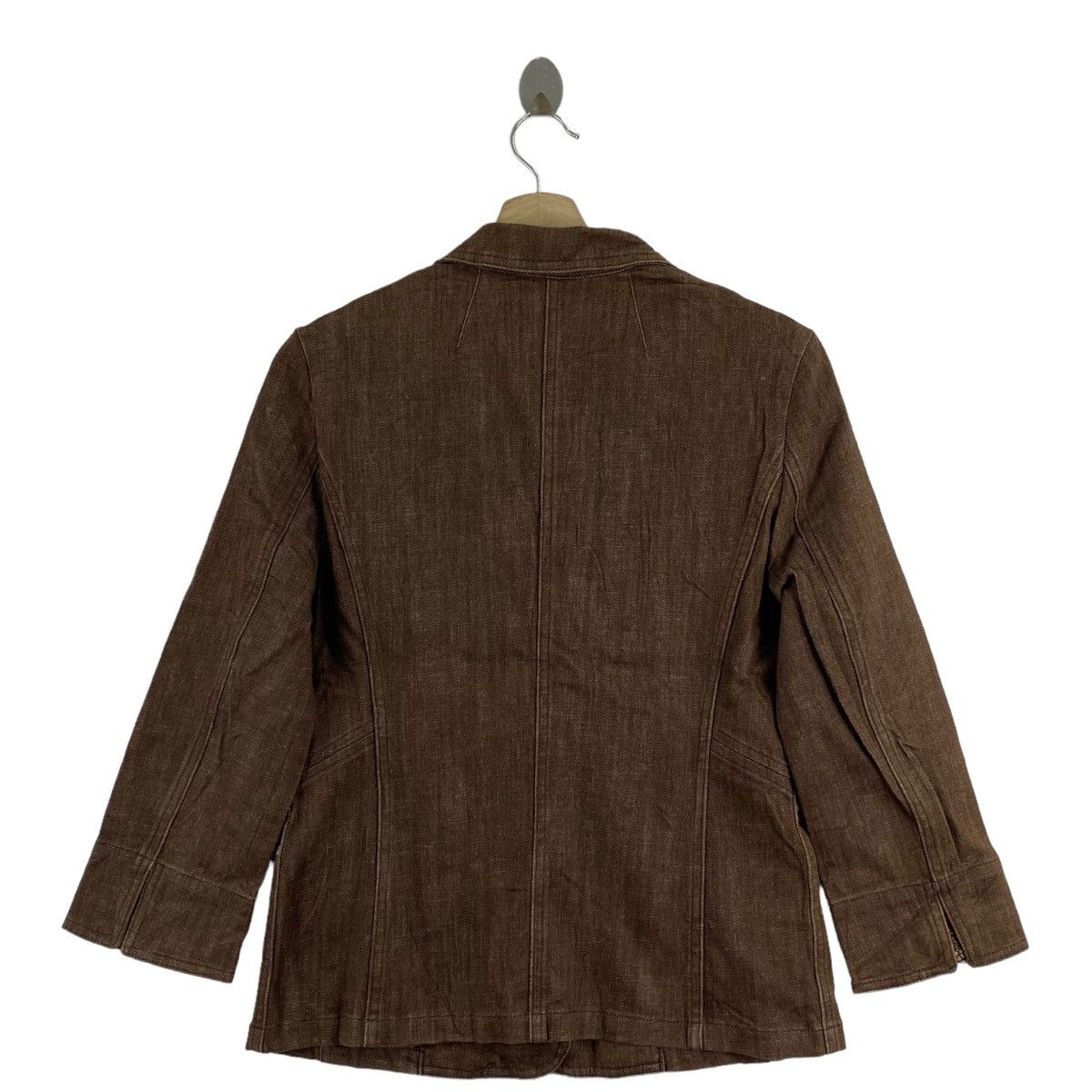 Other K Of KRIZIA Italian Designer Brown Denim Jeans Jacket Size S / US 4 / IT 40 - 3 Thumbnail