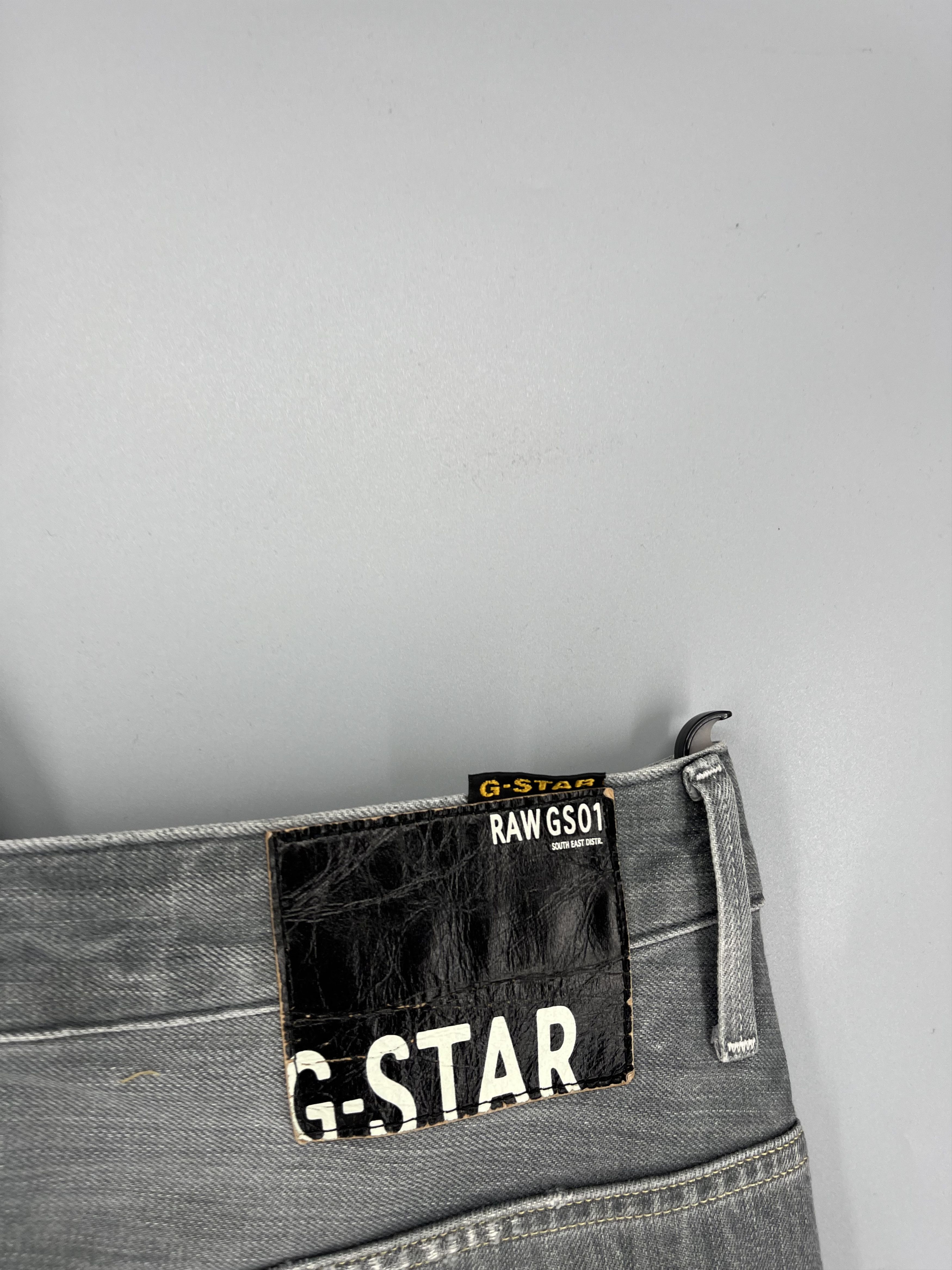 G-Star G-Star RAW GS01 Distressed Jeans Mens 33x34 Gray 3D Size US 33 - 12 Thumbnail