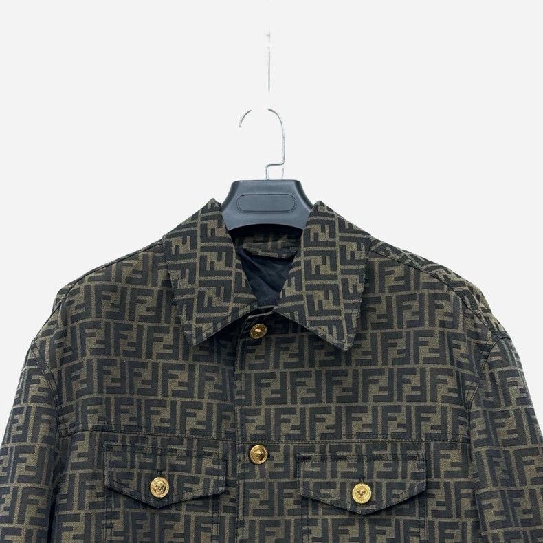 Versace Versace Full print of presbyopia rhinestone portrait jacke Size US L / EU 52-54 / 3 - 3 Thumbnail