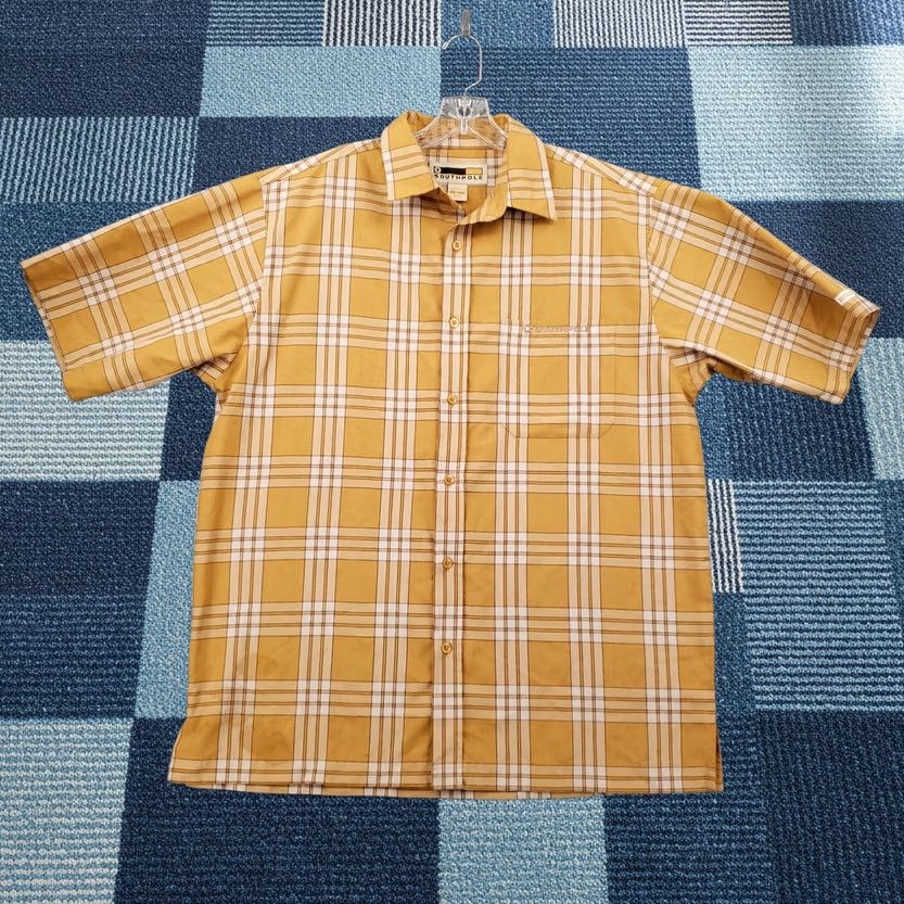 Southpole VINTAGE Southpole Button Up Shirt Mens L Large Yellow Plaid Short Sleeve Y2K Size US L / EU 52-54 / 3 - 1 Thumbnail