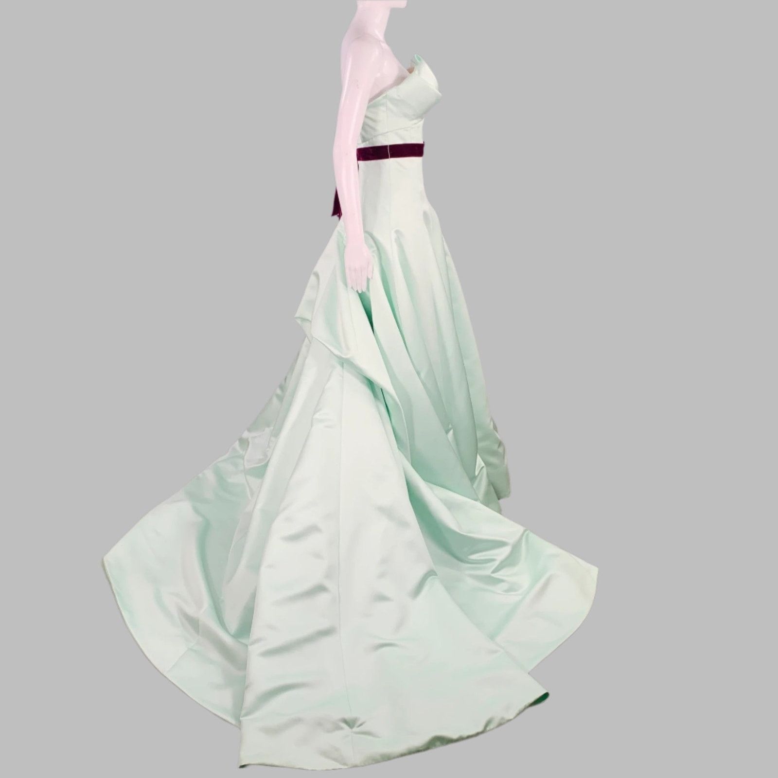Monique Lhuillier MONIQUE LHUILLIER Size 6 Mint Purple Strapless Evening Gown Size M / US 6-8 / IT 42-44 - 3 Thumbnail