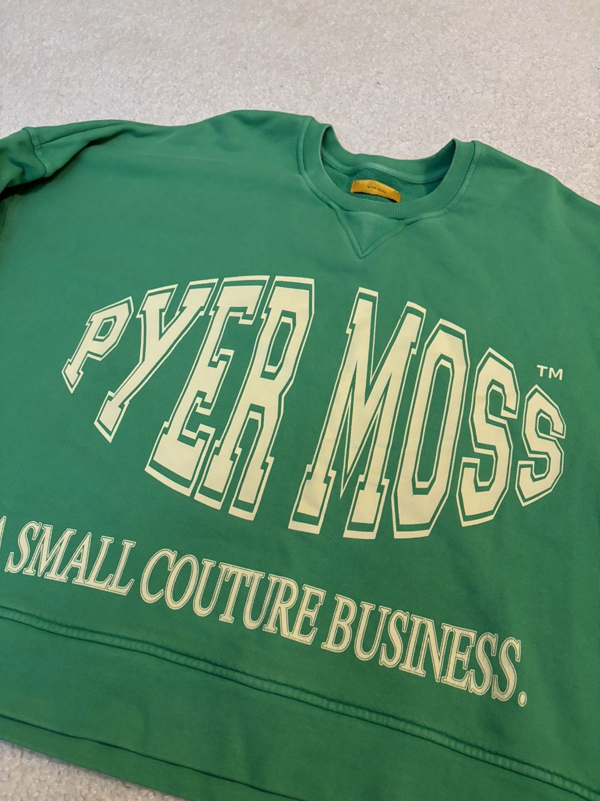Pyer Moss Pyer Moss Oversized Couture Graphic Crewneck Green Size US XS / EU 42 / 0 - 2 Thumbnail
