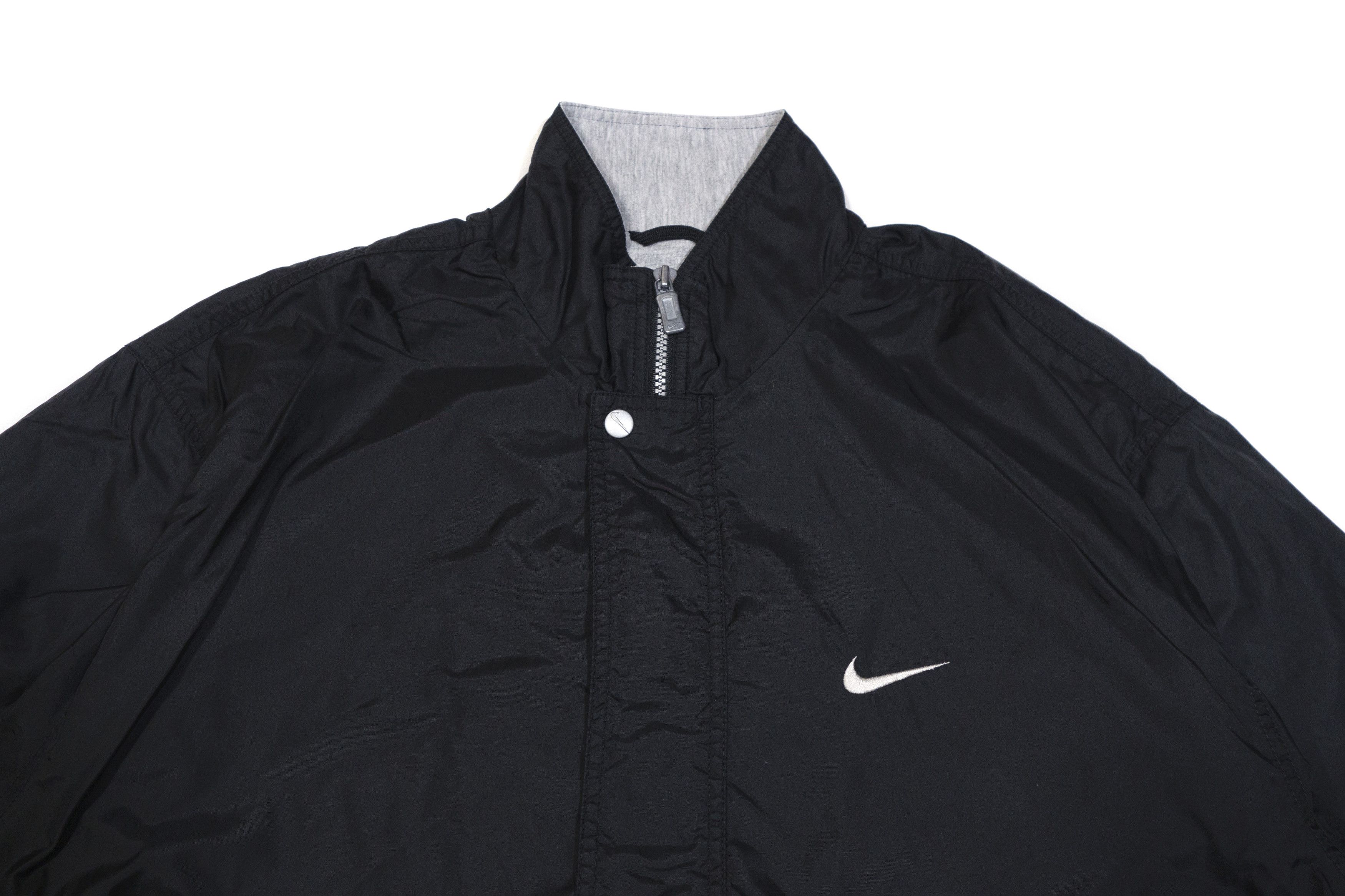 Nike 90S Swoosh Logo Nylon Bomber Size US L / EU 52-54 / 3 - 3 Thumbnail