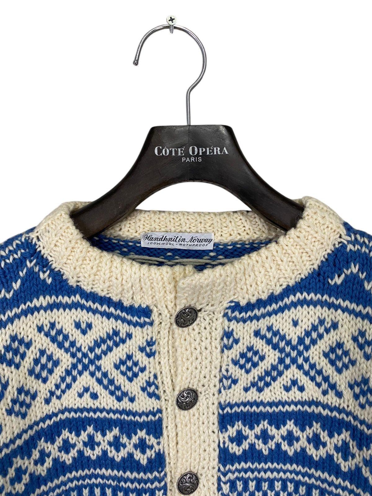 Aran Isles Knitwear × Vintage 🔥Handknit in norway knitwear 100% wool mothproof Size US M / EU 48-50 / 2 - 4 Thumbnail
