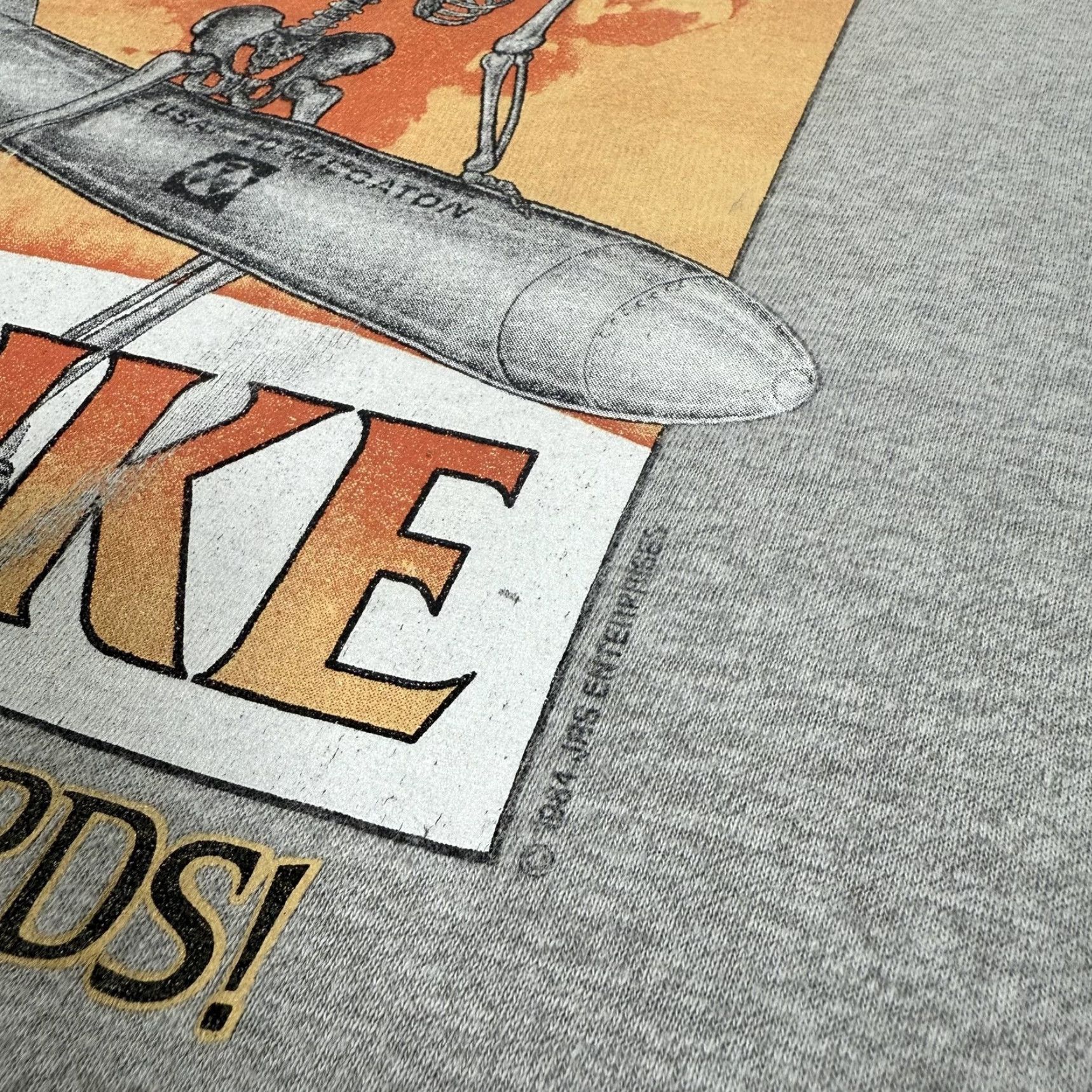 Vintage VINTAGE screen stars Nuke The Bastards Shirt Men Small Gray Ringer Skeleton 80s Graphic Print Size US S / EU 44-46 / 1 - 5 Thumbnail