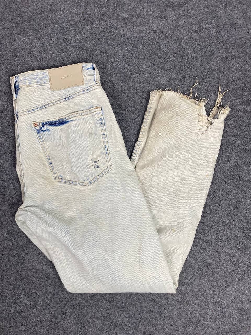 Other &denim acid wash distressed denim nice design Size US 33 - 2 Thumbnail