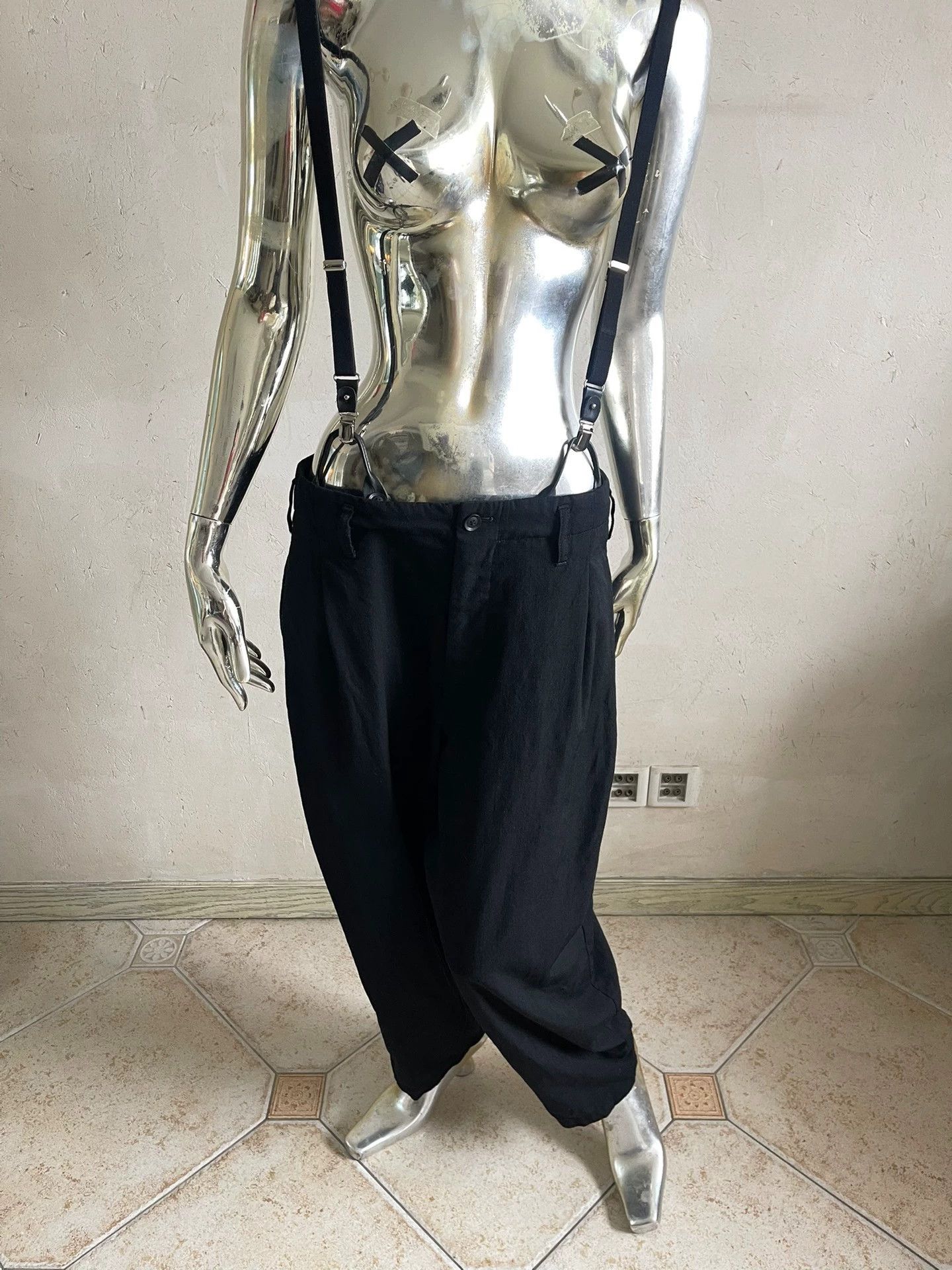 Yohji Yamamoto Yohji Yamamoto Leather-Wool Overalls w/ Suspenders Size US 34 / EU 50 - 4 Thumbnail