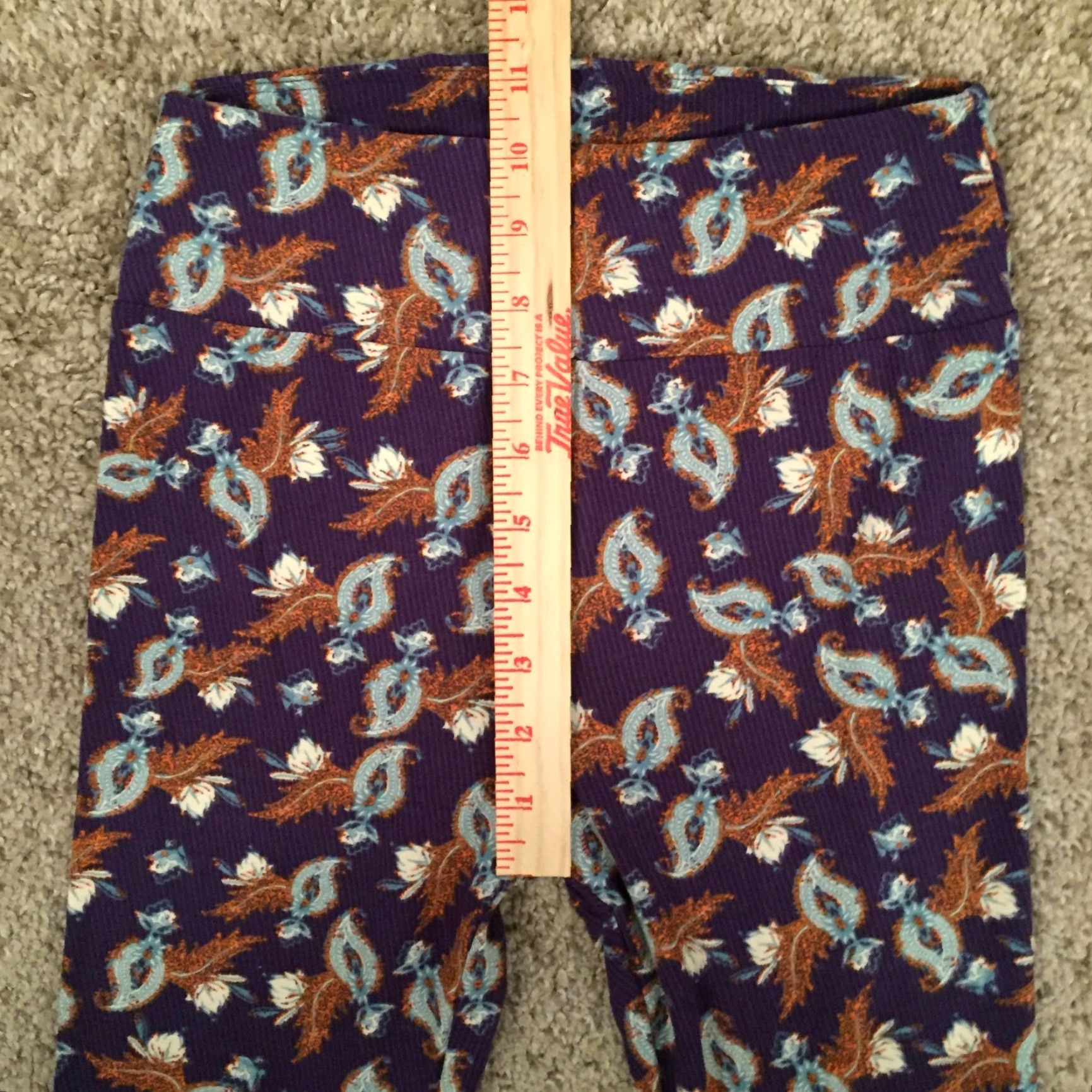 Vintage **LuLaRoe Purple One Size Floral Leggings** User: LuLaRoe Purple One Size Floral Leggings Size 42" / US 20 - 3 Thumbnail