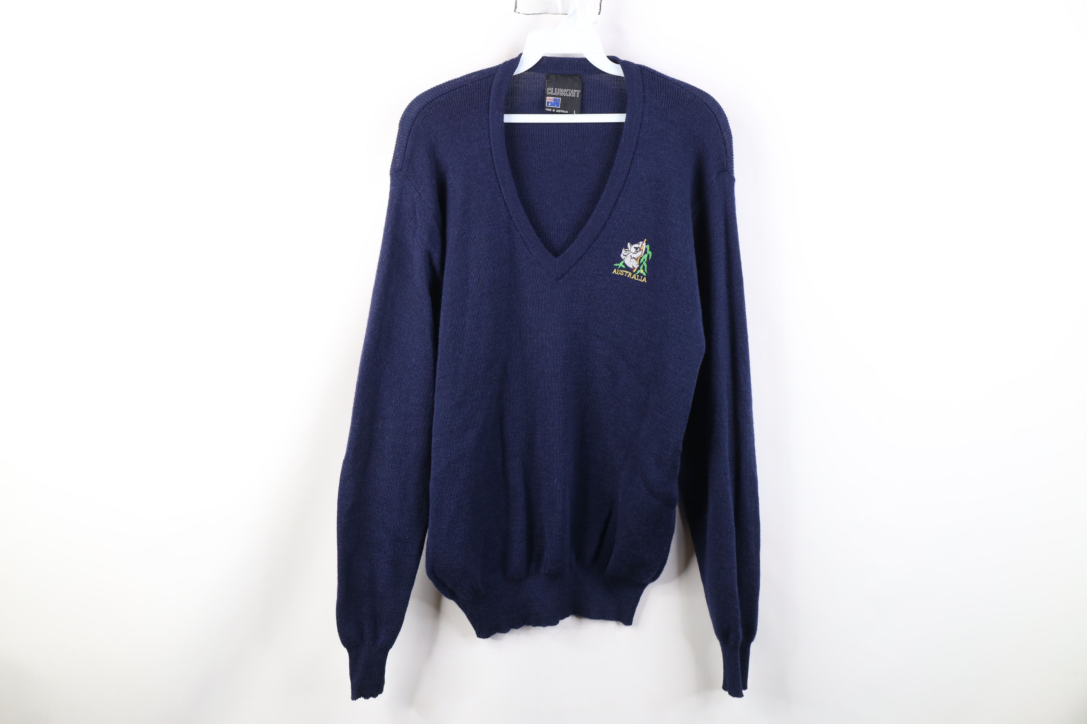 Vintage Vintage 90s Streetwear Australia Koala Bear Sweater Blue Size L / US 10 / IT 46 - 1 Thumbnail