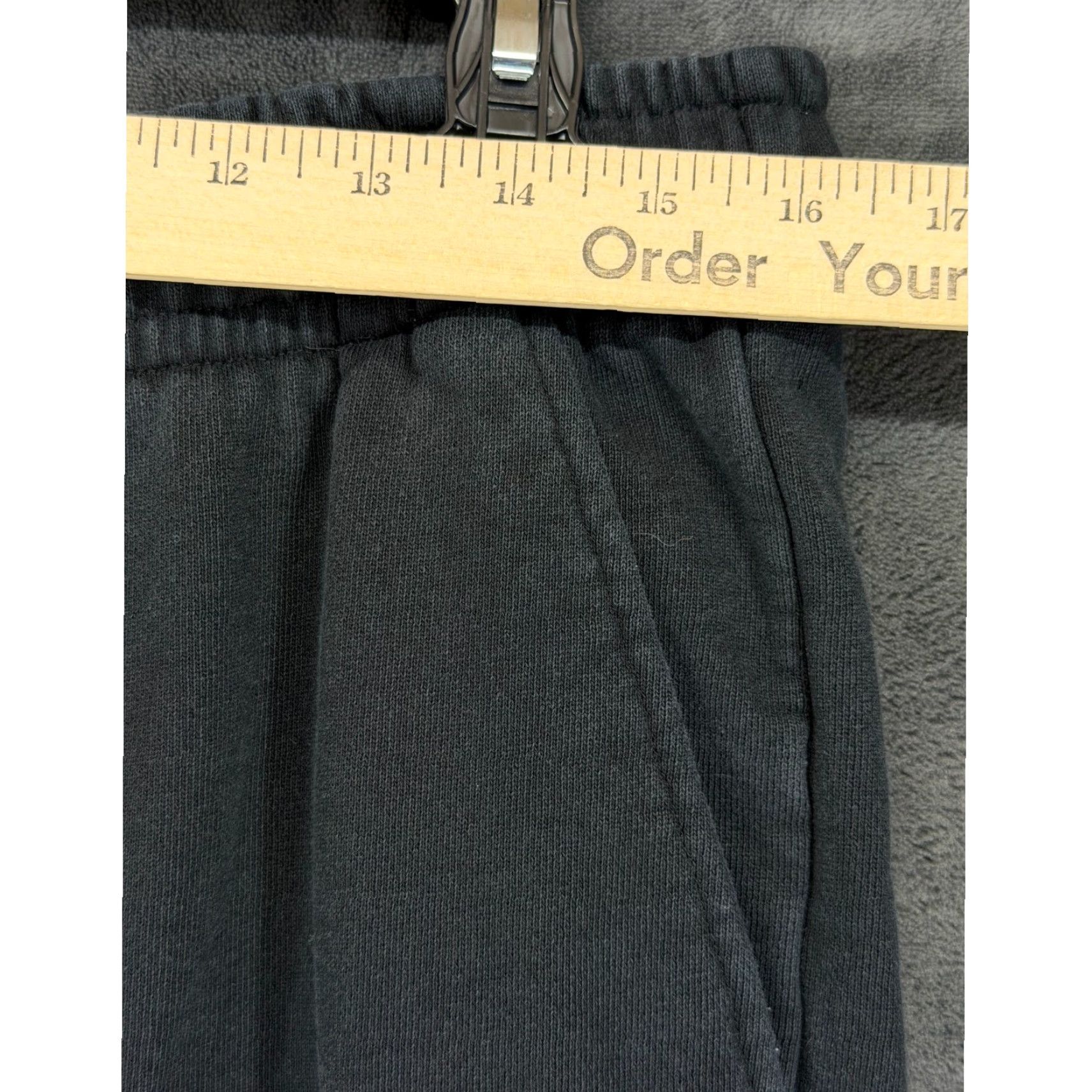 Jordan Brand Jordan Flight Fleece Pants Mens Large Black Washed Joggers DQ7468-010 Cotton Size US 33 - 6 Thumbnail