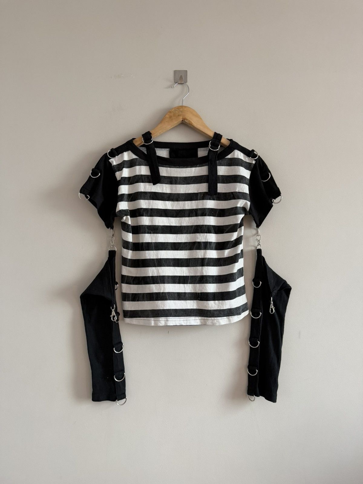 Vintage Layered Striped Harness T-Shirt Longsleeve Size M / US 6-8 / IT 42-44 - 1 Thumbnail
