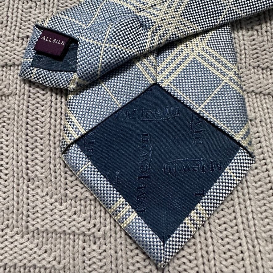 T.M. Lewin TM Lewin light blue plaid silk tie Size ONE SIZE - 3 Thumbnail