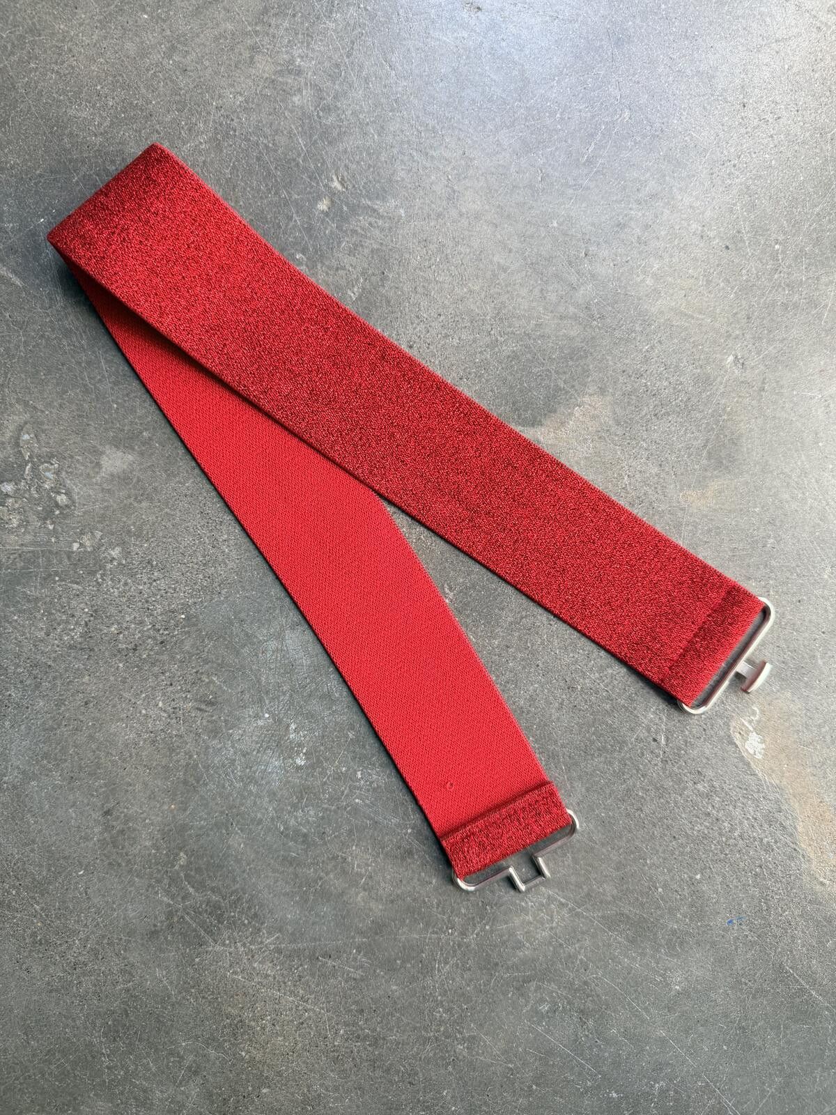Other Vintage Red Stretch Belt Wide 80s Statement Belt Size ONE SIZE - 2 Thumbnail