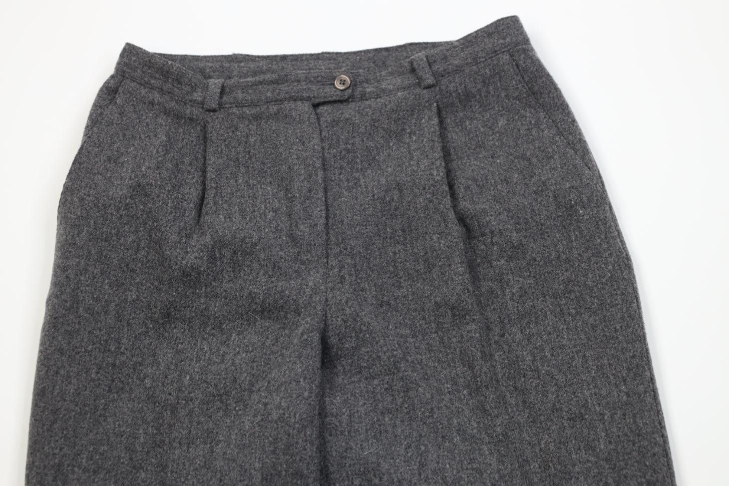 Vintage Vintage 90s Streetwear Wool Pants Businesscore Gray Size 32" / US 10 / IT 46 - 2 Thumbnail