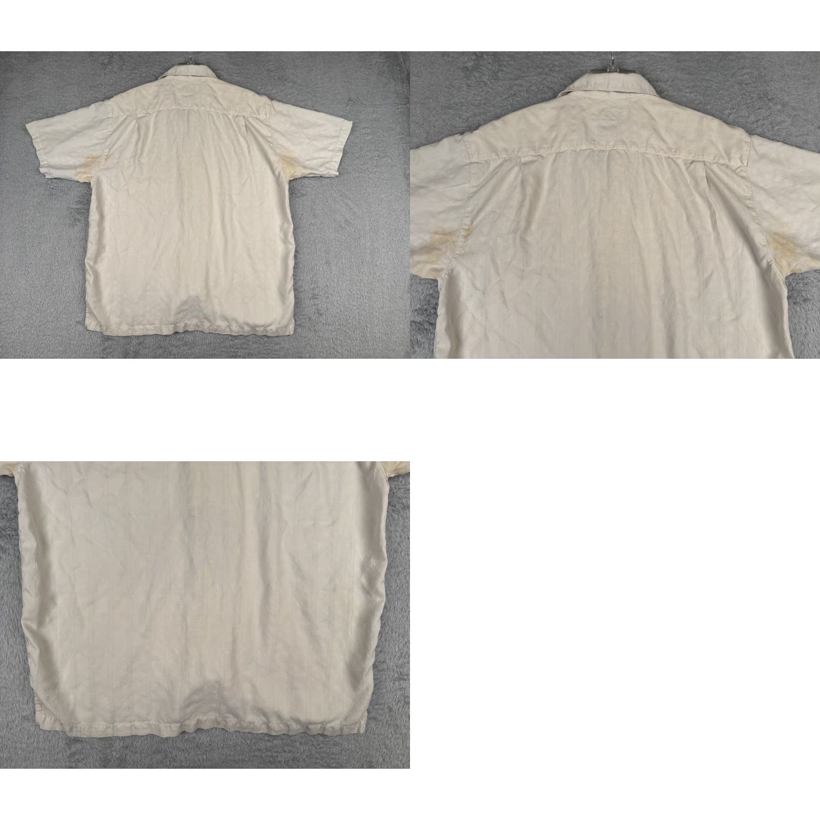 Tommy Bahama Tommy Bahama Shirt Men XL Beige Silk Button-Up Short Sleeve Casual Resort Aloha Beach Hawaii 44in Chest Mens Premium Pattern: Striped Vintage: No Size US XL / EU 56 / 4 - 9 Thumbnail