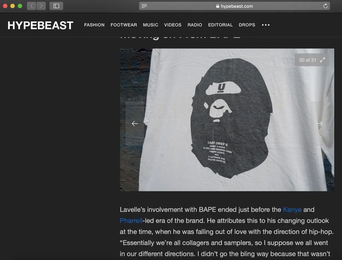 Bape × Undercover 1995’s Bape x Undercover Last Orgy 2 tee Size US L / EU 52-54 / 3 - 2 Thumbnail