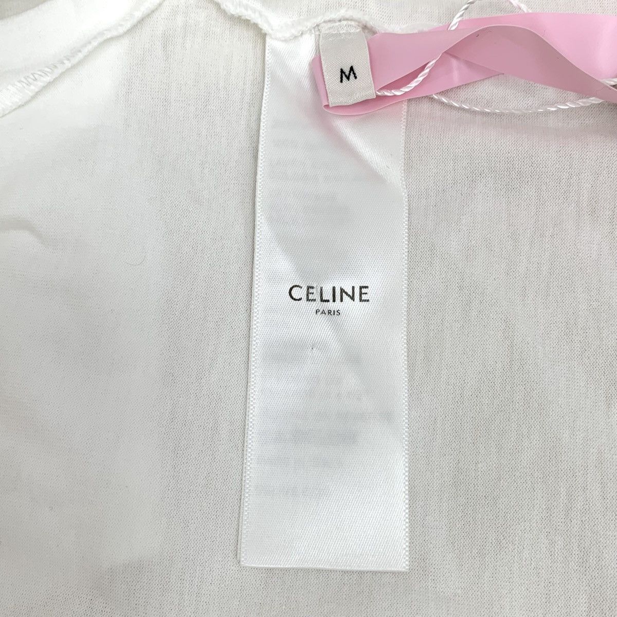 Celine Celine White Letter Printed Short Sleeve T-shirt K26WX Size M / US 6-8 / IT 42-44 - 6 Thumbnail