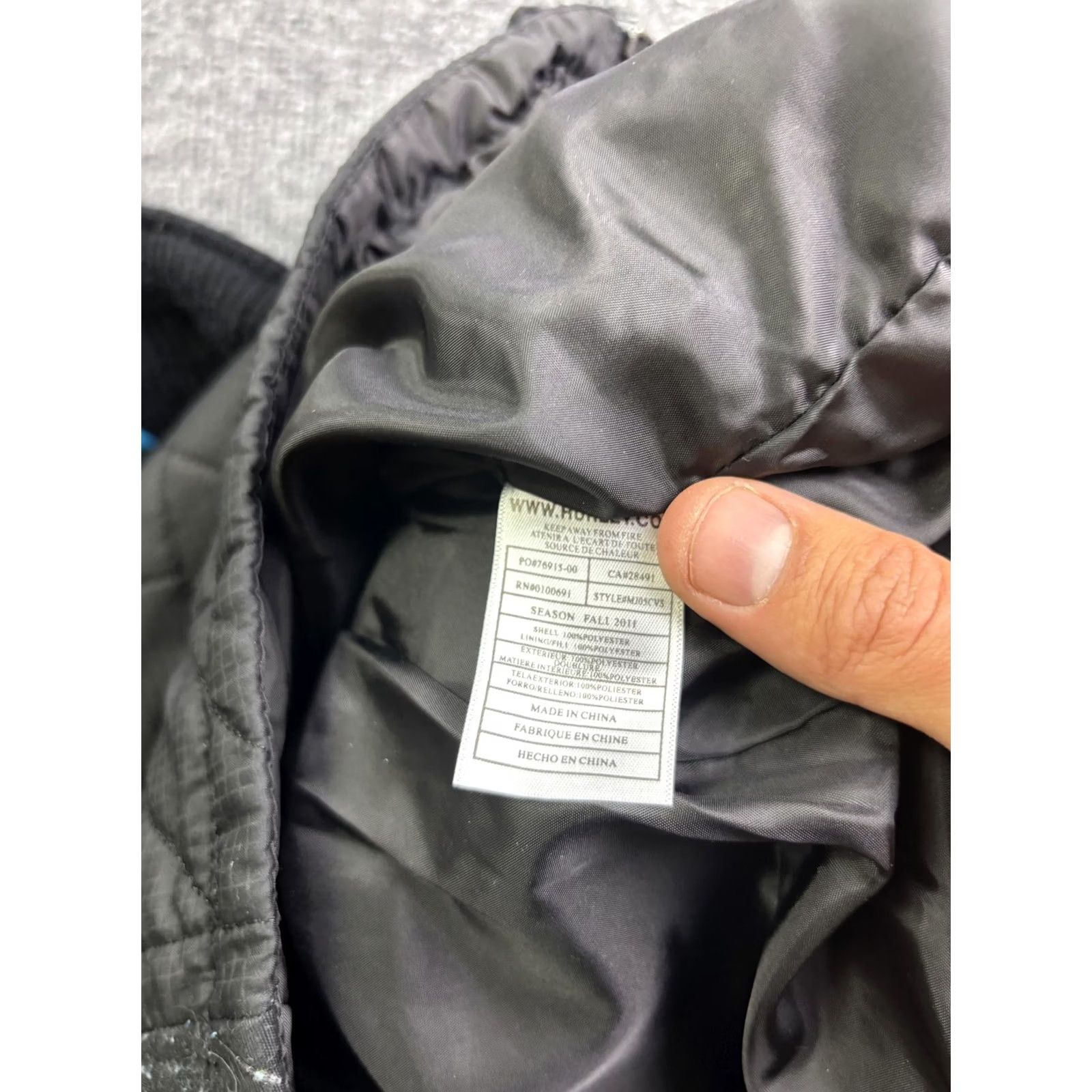 Hurley Hurley Jacket Mens XL Black Quilted Insulated Full Zip Stand Collar Outdoor Size US XL / EU 56 / 4 - 6 Thumbnail