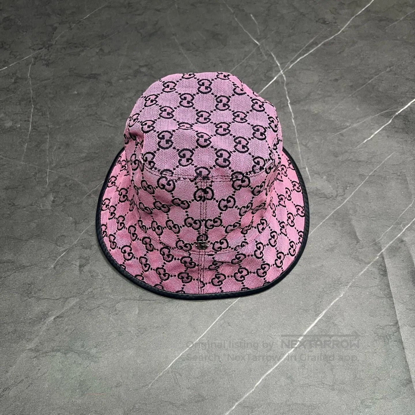 Gucci GUCCI Pink Monogram Logo Bucket Hat. Size ONE SIZE - 1 Thumbnail