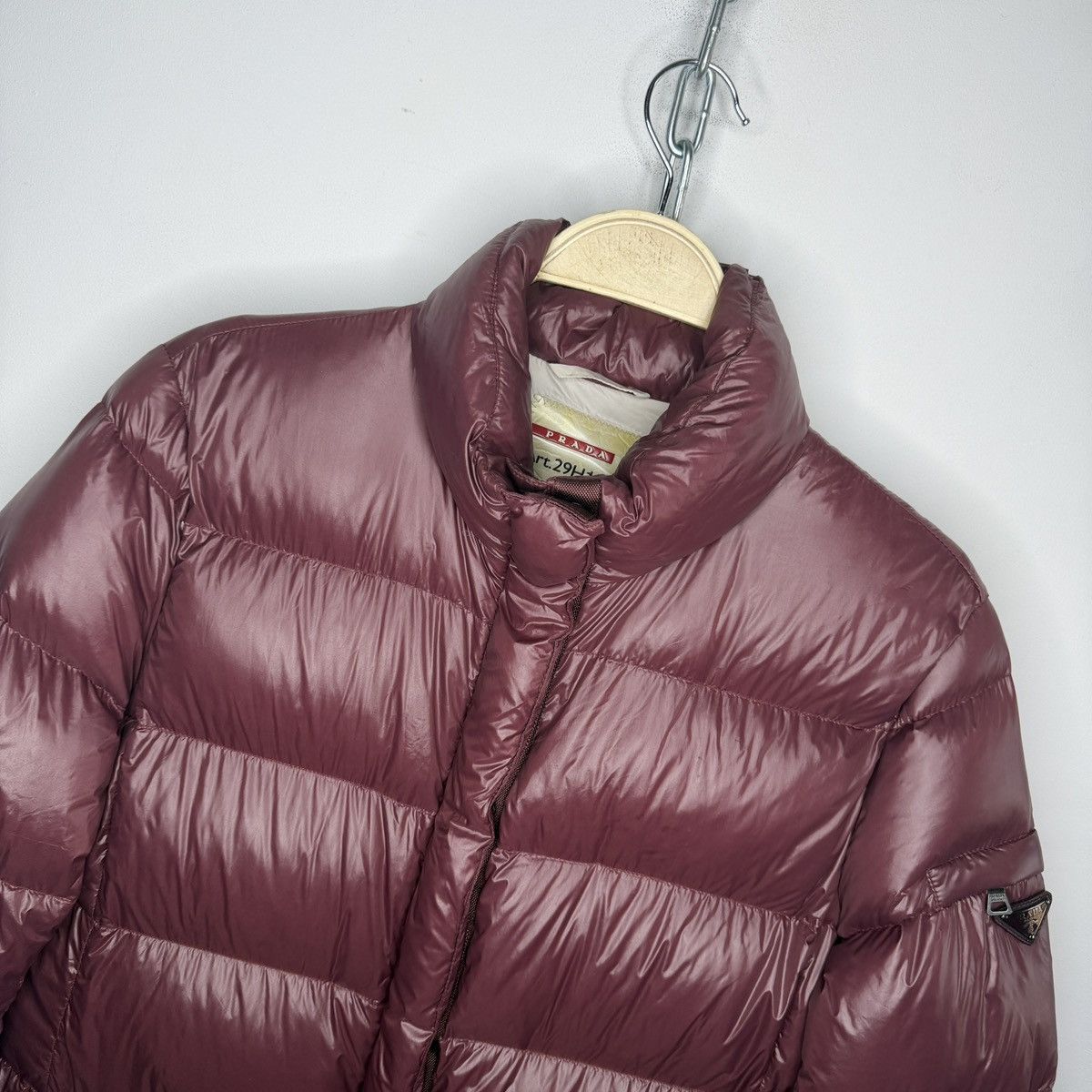Prada Prada Milano Puffer Down Jacket Re-Nylon Archive Burgundy Size US M / EU 48-50 / 2 - 4 Thumbnail