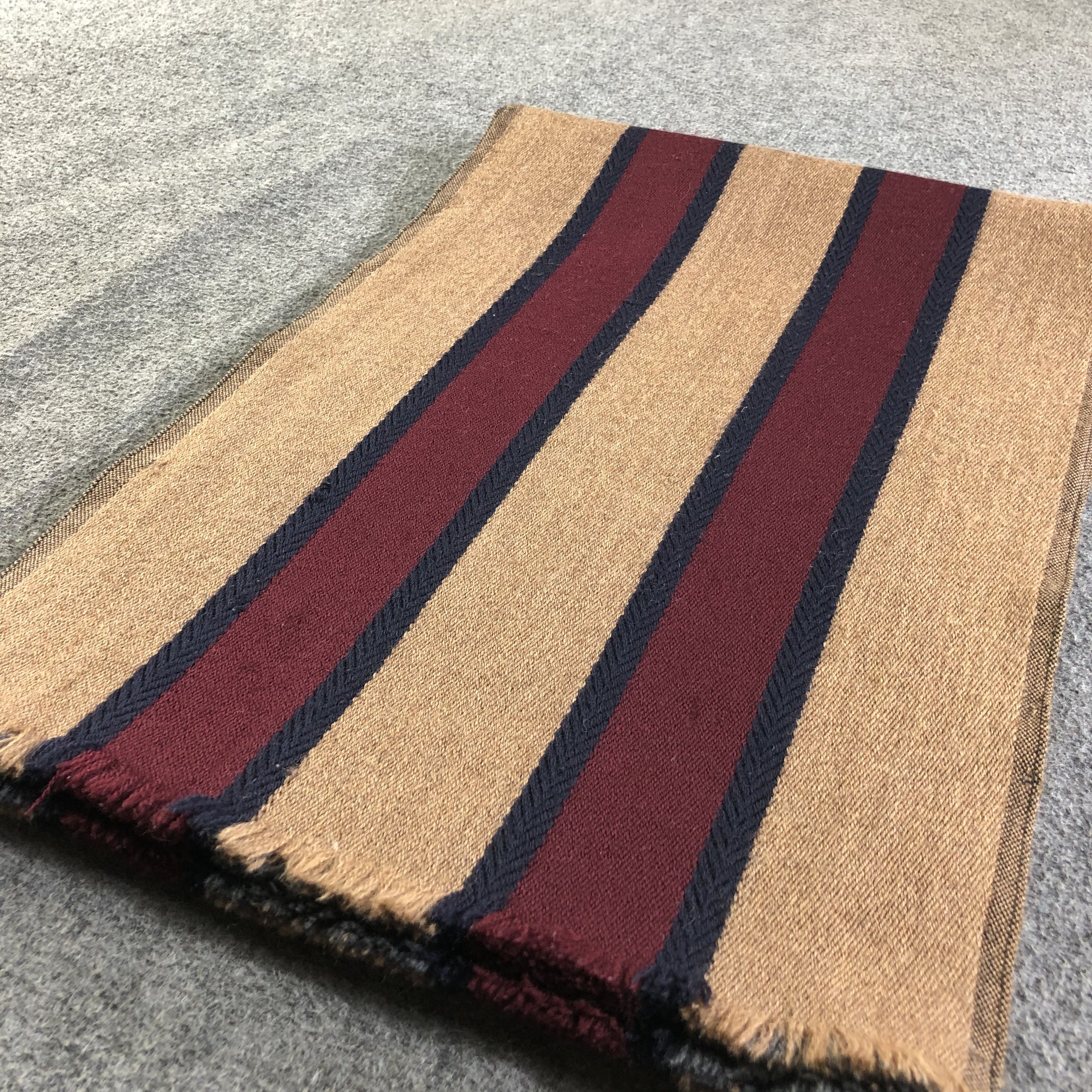 Brooks Brothers Brooks Brothers Striped Wool Scarf Muffler Neckwear V2183 Size ONE SIZE - 3 Thumbnail