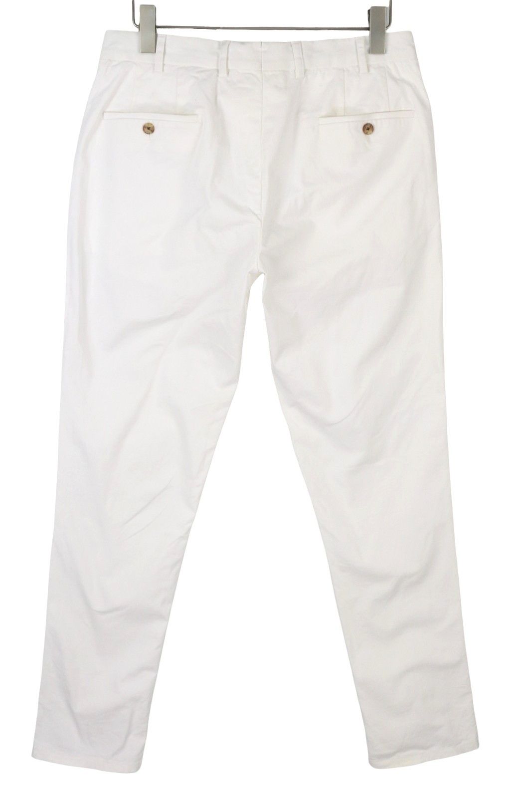 Suitsupply PORTO UK34R White Cotton Slim Zip Chino 86748 Size 34R - 2 Thumbnail