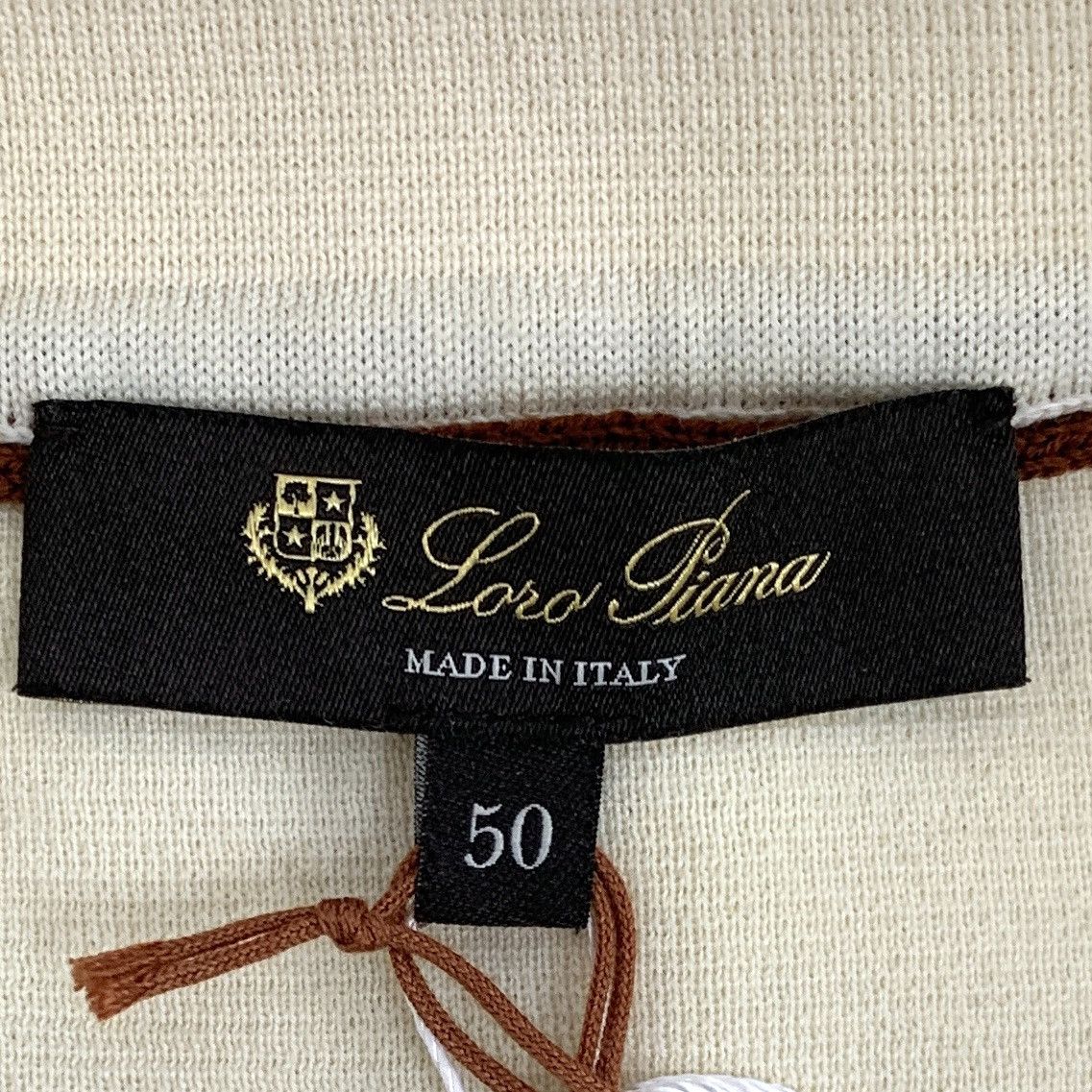 Loro Piana Loro Piana Beige Wool Lapel Long Sleeve Knit Sweater K26WX Size US L / EU 52-54 / 3 - 5 Thumbnail
