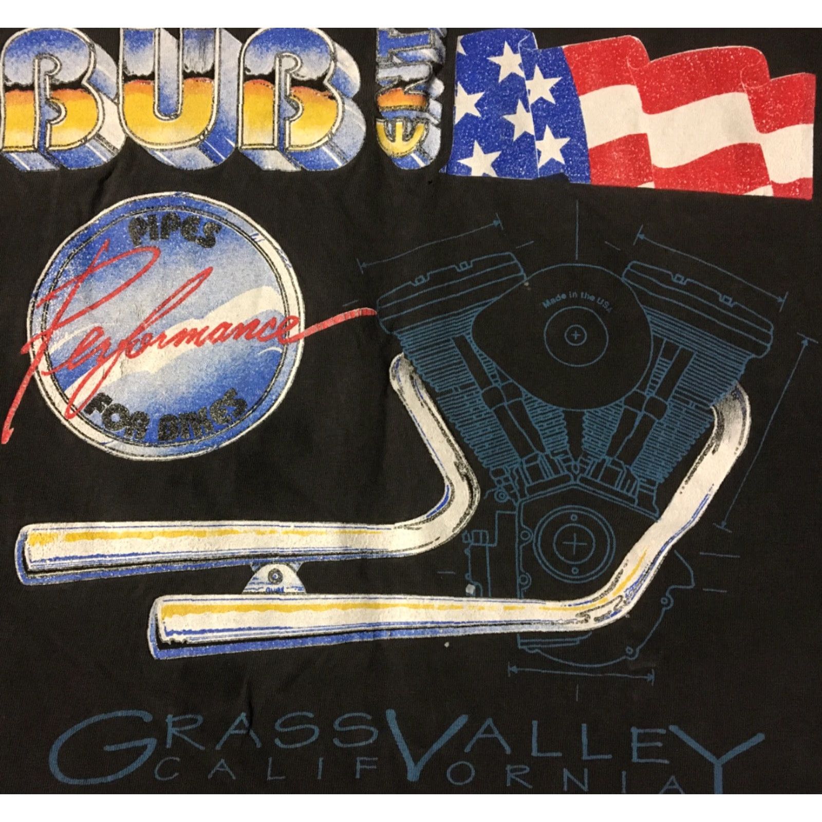 Vintage Vtg 80s Bub Enterprises Pipes For Bikes Faded Tank Top L XL Single Stitch Grunge Biker T-Shirt Men Black Comfort Fit 90s USA Harley Distressed Size US L / EU 52-54 / 3 - 3 Thumbnail