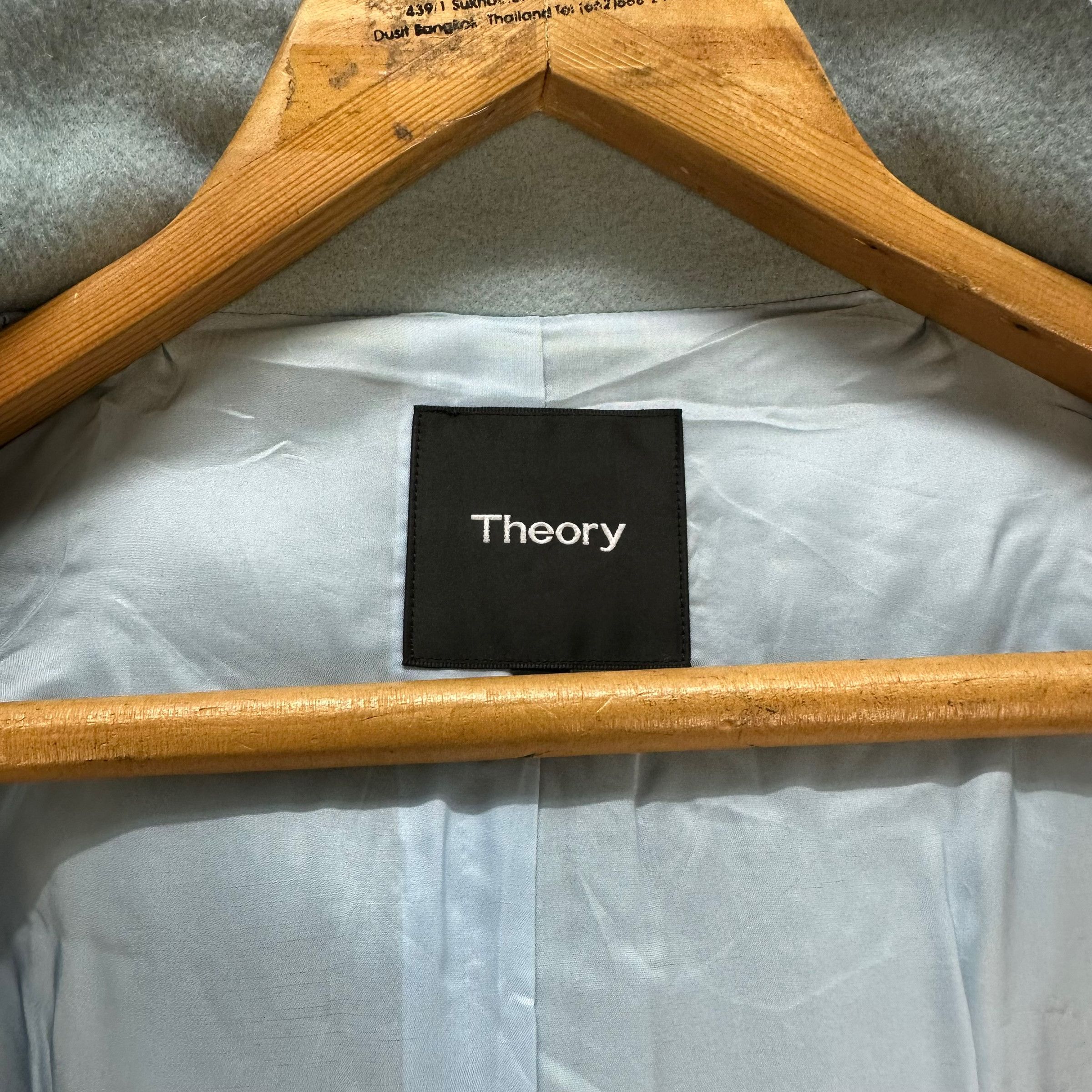 Theory THEORY HOODED BABY BLUE WOOL LONG COAT #8042-198 Size M / US 6-8 / IT 42-44 - 9 Thumbnail