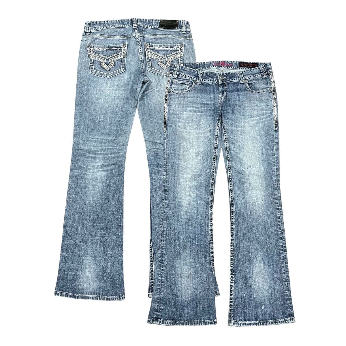 14th Addiction 2000s Style Love Rise Flared Denim Pant Lgb Style Ifsix Size US 34 / EU 50 - 1 Thumbnail