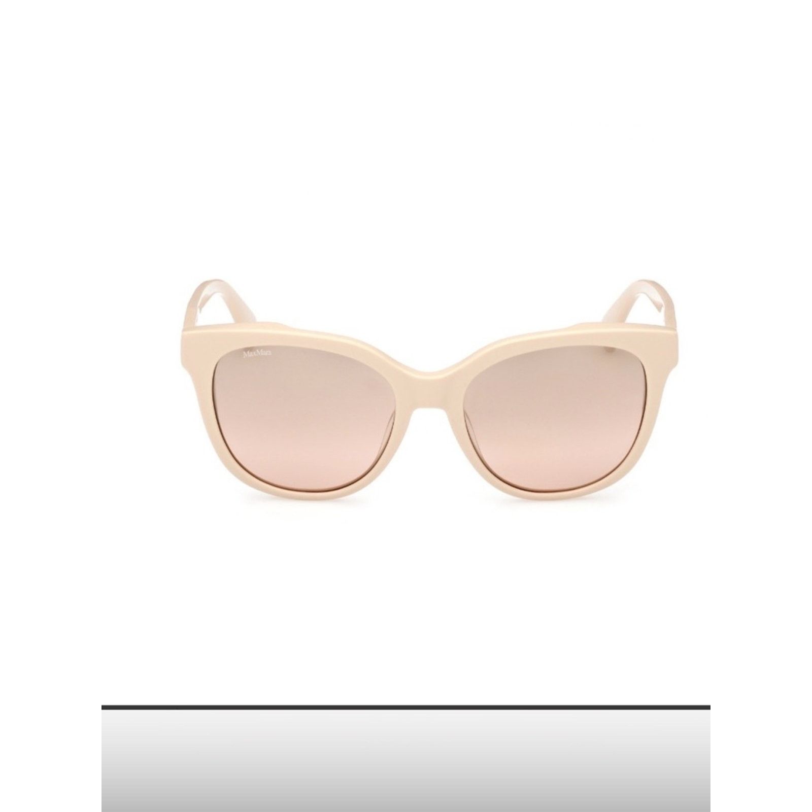 Max Mara MaxMara Cream Round Sunglasses MM0068 25G 54 Size ONE SIZE - 2 Thumbnail