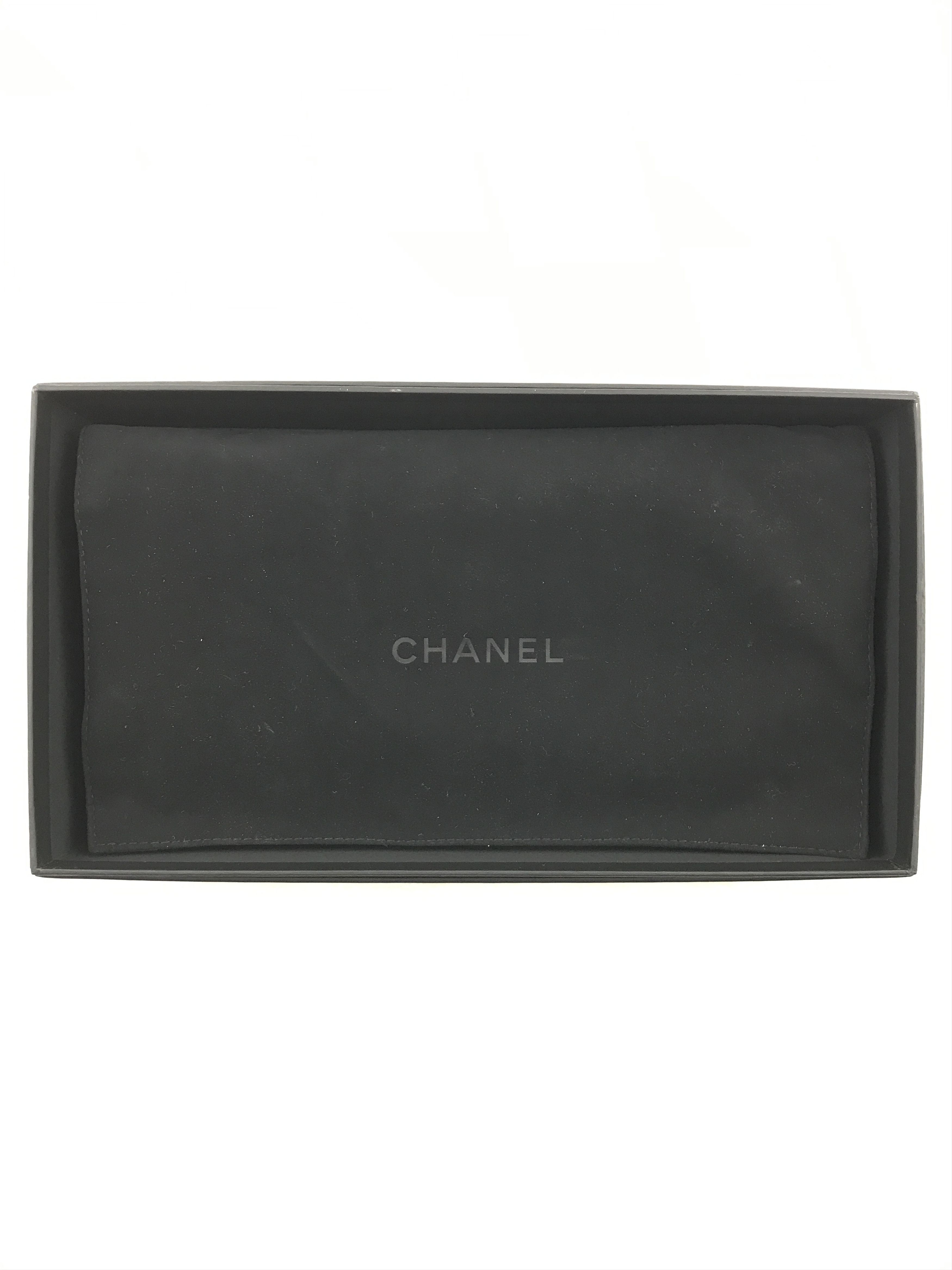 Chanel × Vintage Chanel Cambon Line Coco Mark Long Wallet Black Pink Lambskin Size ONE SIZE - 5 Thumbnail