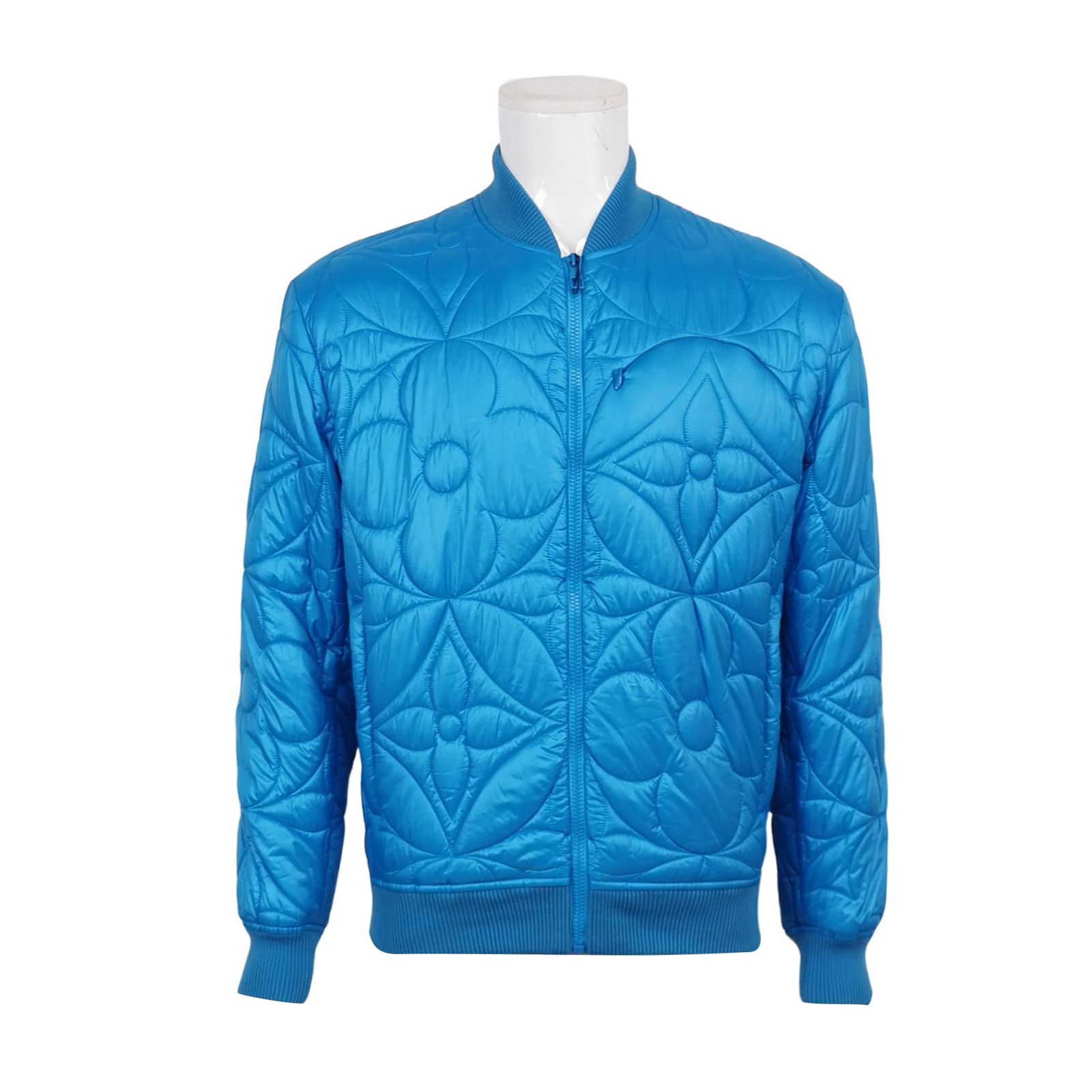 Louis Vuitton Louis Vuitton Blue Quilted Bomber Jacket L Size US XS / EU 42 / 0 - 1 Thumbnail