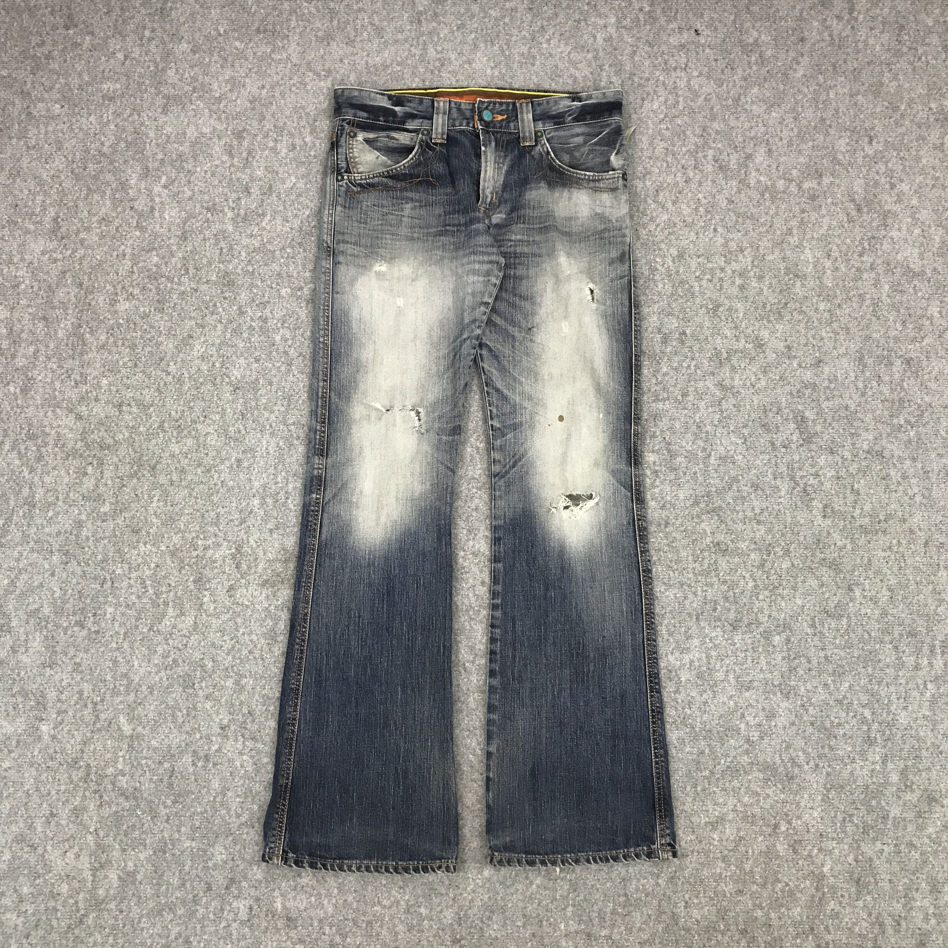 Edwin BOOTCUT DENIM EDWIN JAPAN DISTRESSED JEANS FADED PANTS Size US 30 / EU 46 - 1 Thumbnail