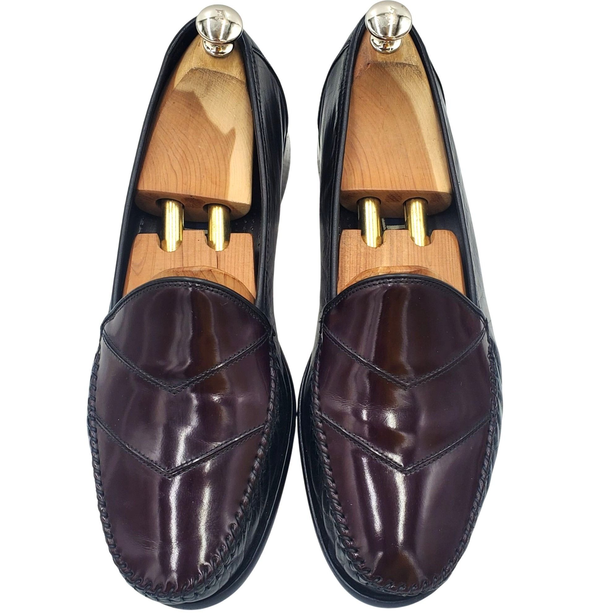 Cole Haan Italy Bragano Cole Haan Mens size 11.5 Black Burgundy Leathe Size US 11.5 / EU 44-45 - 2 Thumbnail