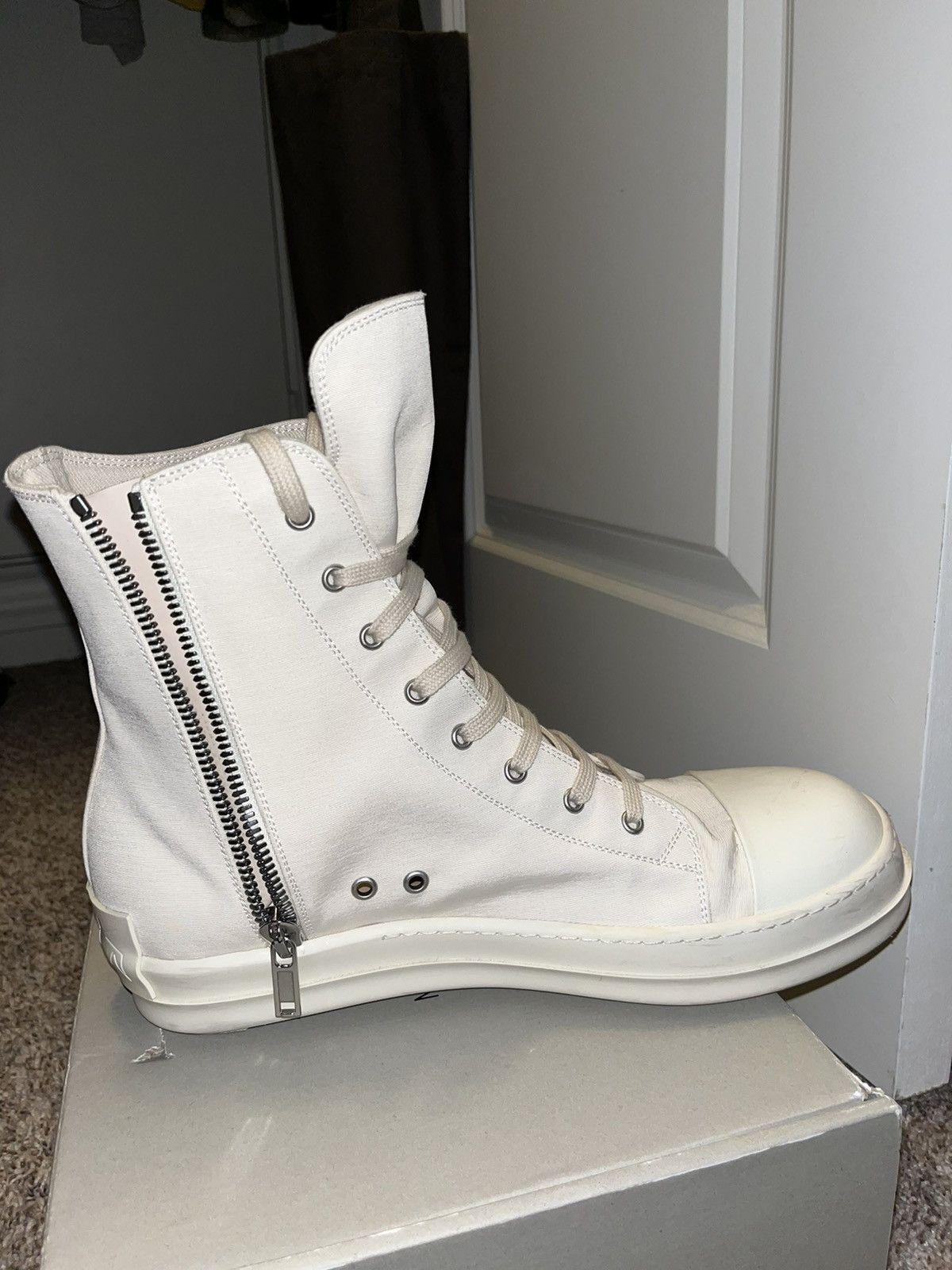 Rick Owens Rick Owens Drkshdw Hi-Top Sneakers Size US 13 / EU 46 - 4 Thumbnail