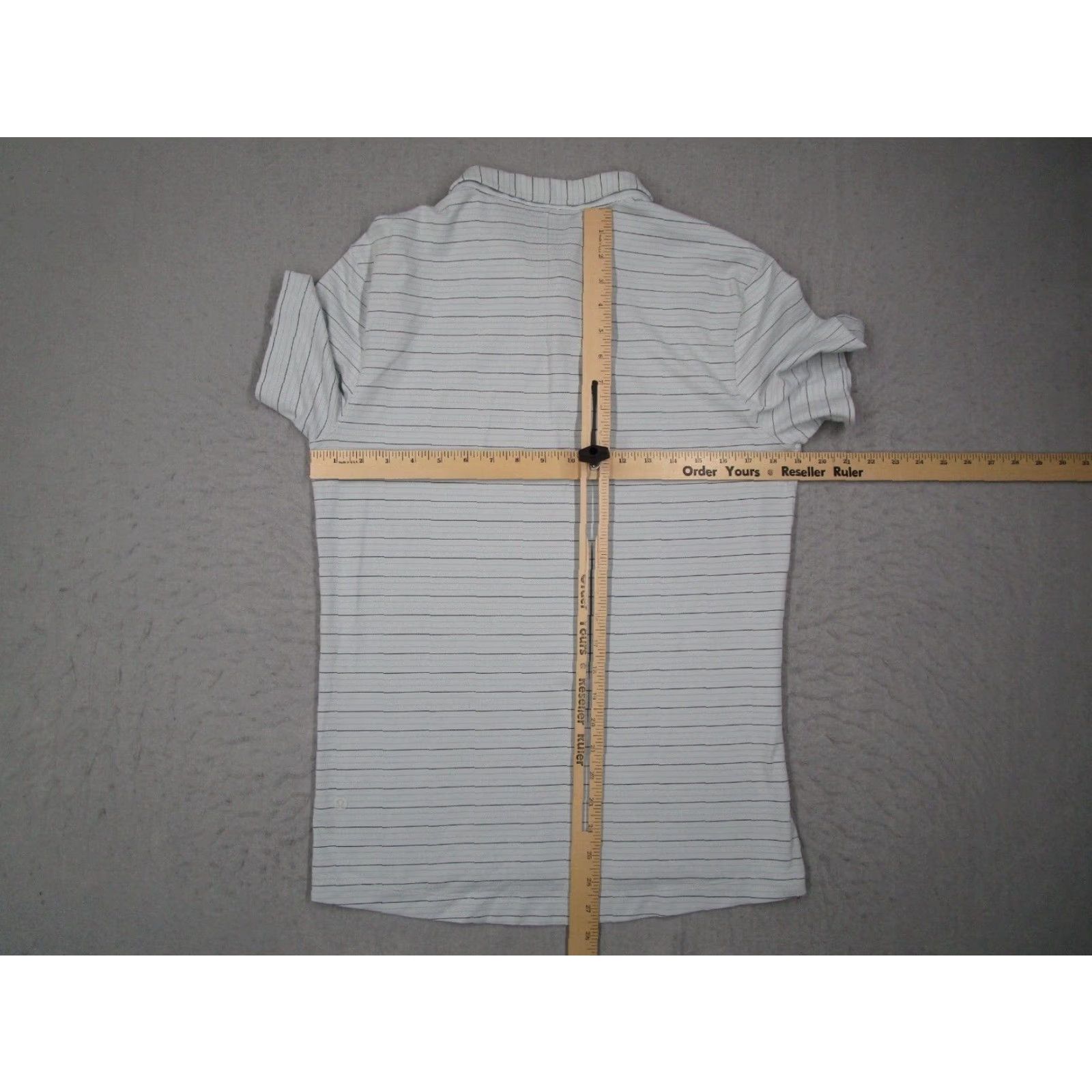 Lululemon Lululemon Shirt Mens Small Gray Stripe Polo Stretch Active Work Performance Golf Shirt Size US S / EU 44-46 / 1 - 4 Thumbnail