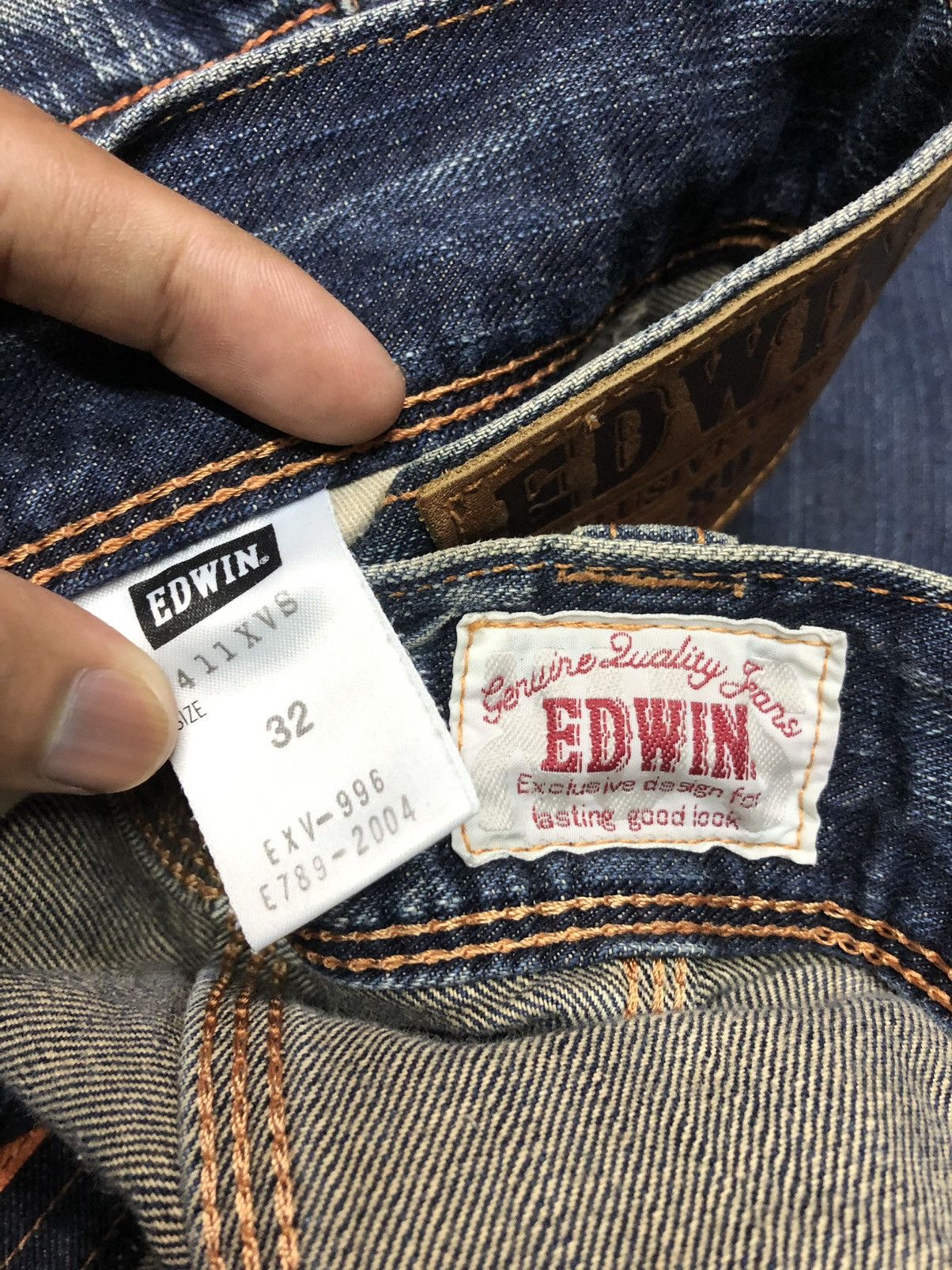 Edwin × Japanese Brand FLARED EDWIN BUCKLE BACK DENIM Size US 33 - 3 Thumbnail