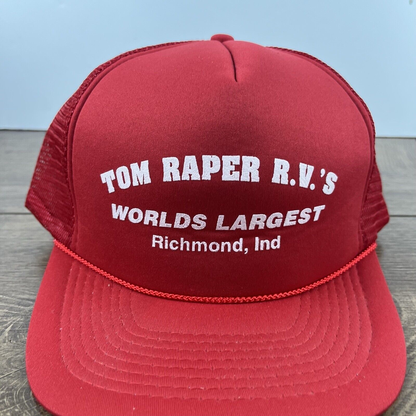 Other Tom Raper RV's Hat Richmond Indiana Red Adjustable Hat Red A Size ONE SIZE - 5 Thumbnail