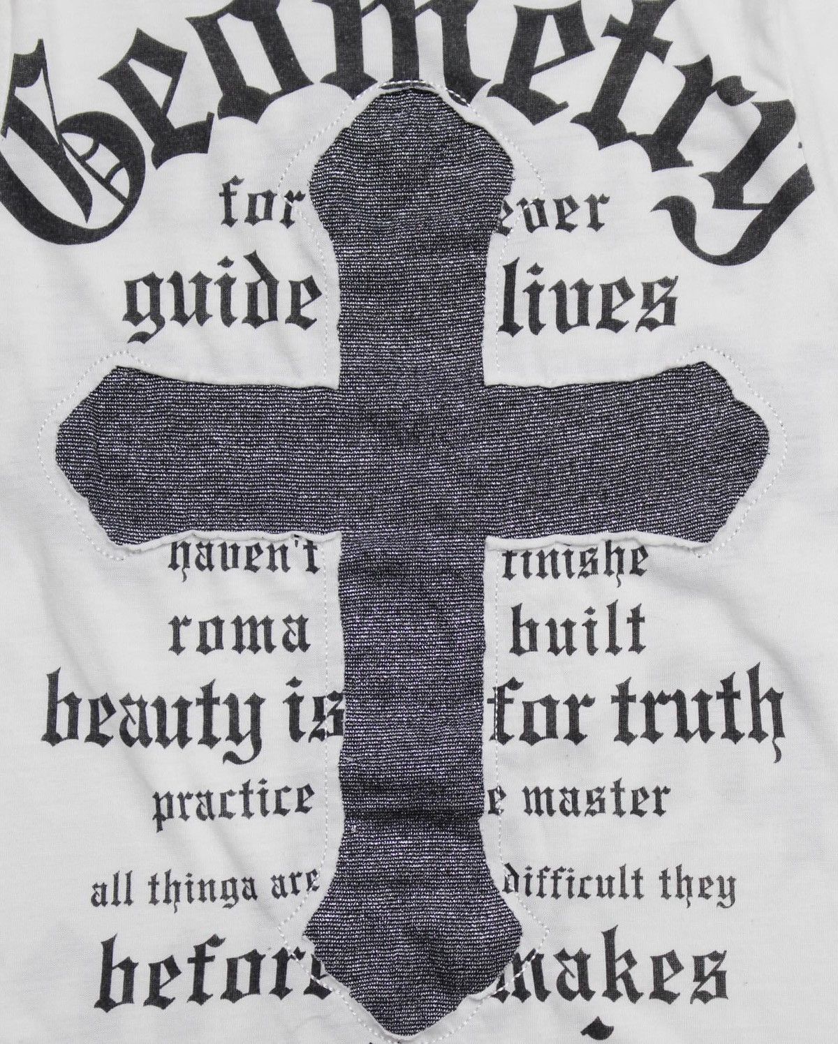 If Six Was Nine 2000S LEPOINT DEVUE CROSS PATCH LONG SLEEVE Size US M / EU 48-50 / 2 - 4 Thumbnail